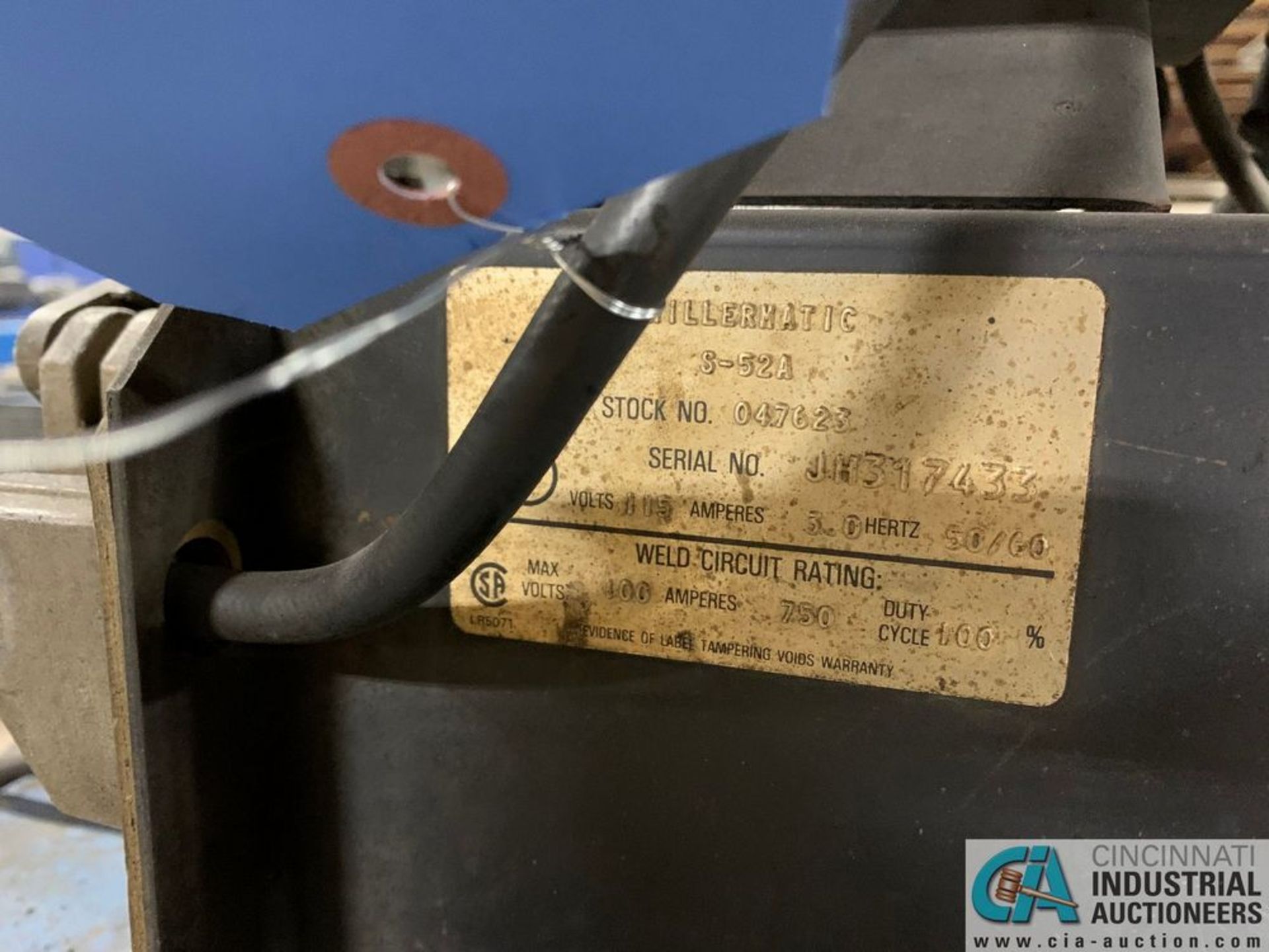 MILLER DELTAWELD 450 WELDER W/ S52E WIRE FEED - Image 6 of 7