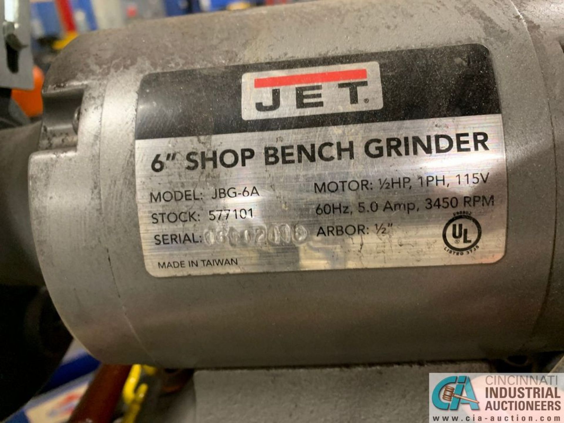 6" JET 1/2-HP PEDESTAL GRINDER - Image 3 of 3