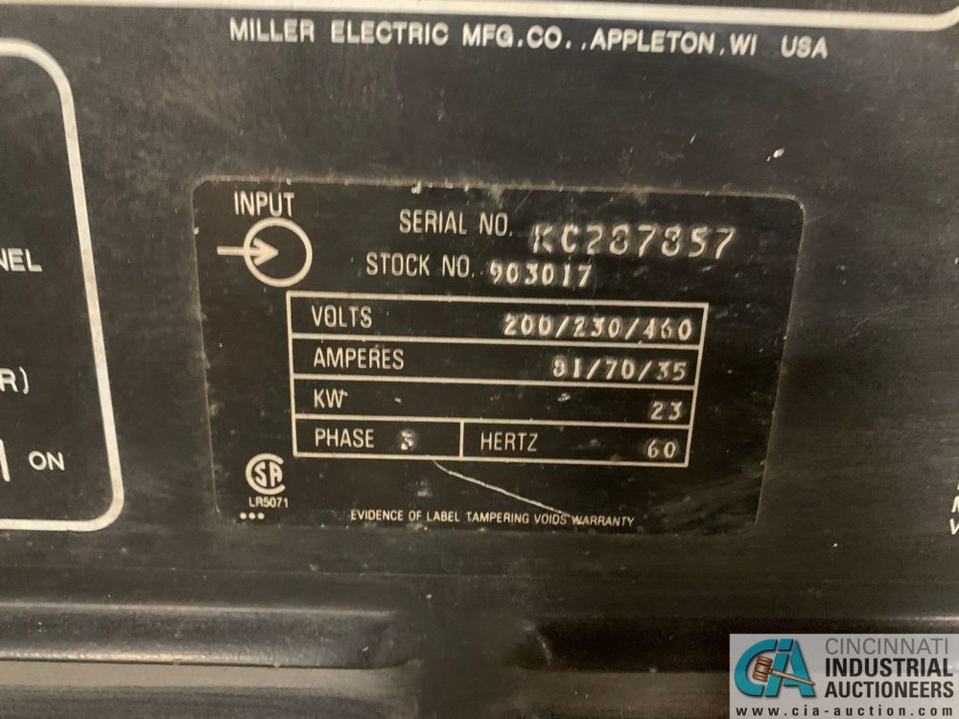 MILLER DELTAWELD 451 WELDER W/ R115 WIRE FEED - Image 4 of 6