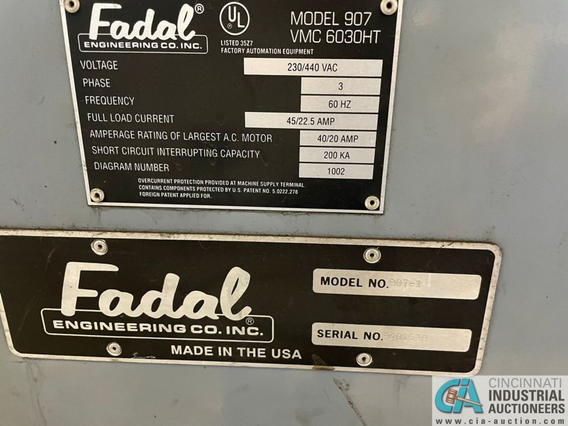 FADAL VMC6030 CNC VERTICAL MACHINING CENTER; **Loading Fee Due the "ERRA" Affordable Rigging, $750 - Image 9 of 11