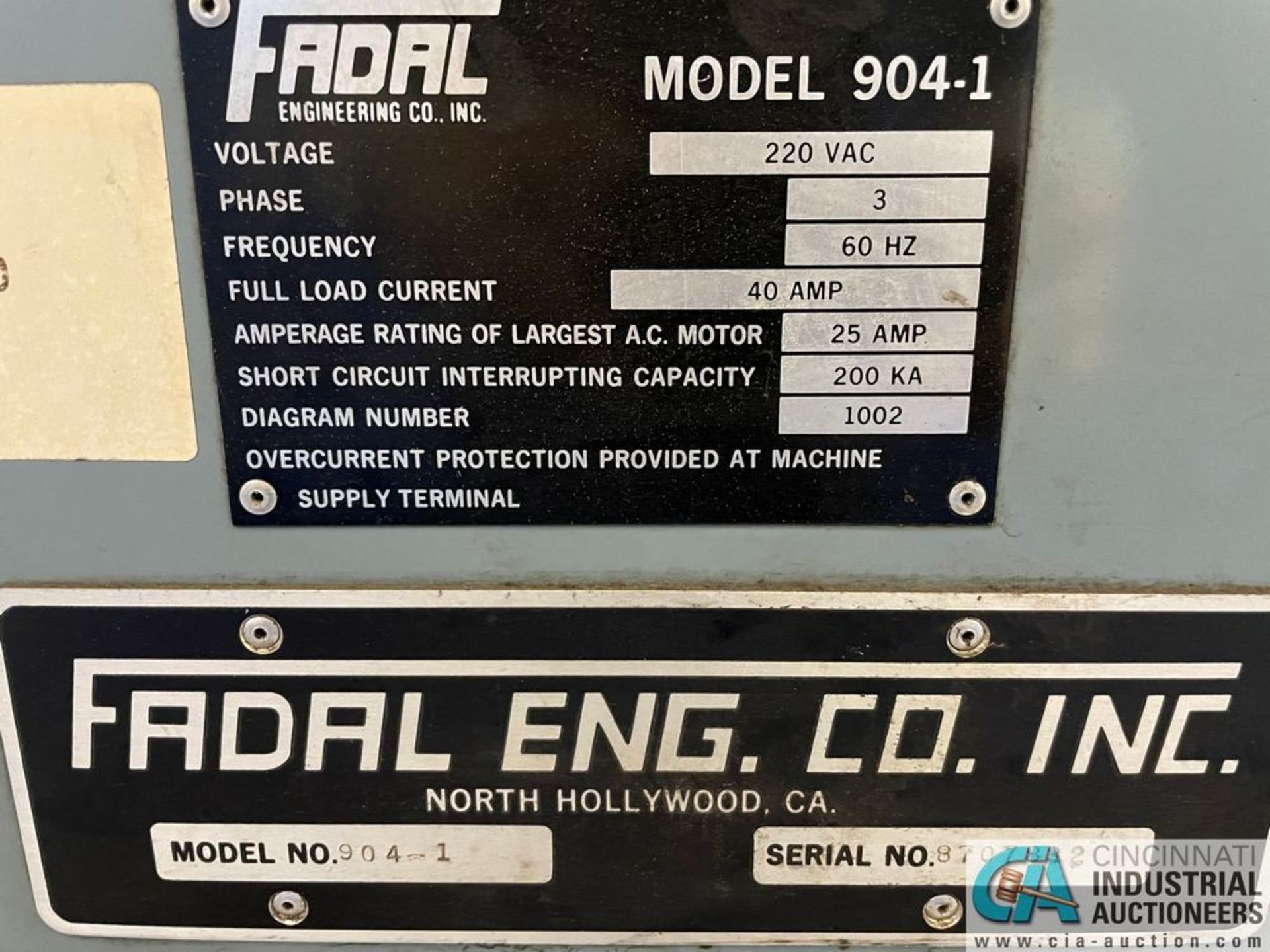 FADAL VMC4020 CNC VERTICAL MACHINING CENTER; **Loading Fee Due the "ERRA" Affordable Rigging, $500 - Image 8 of 9