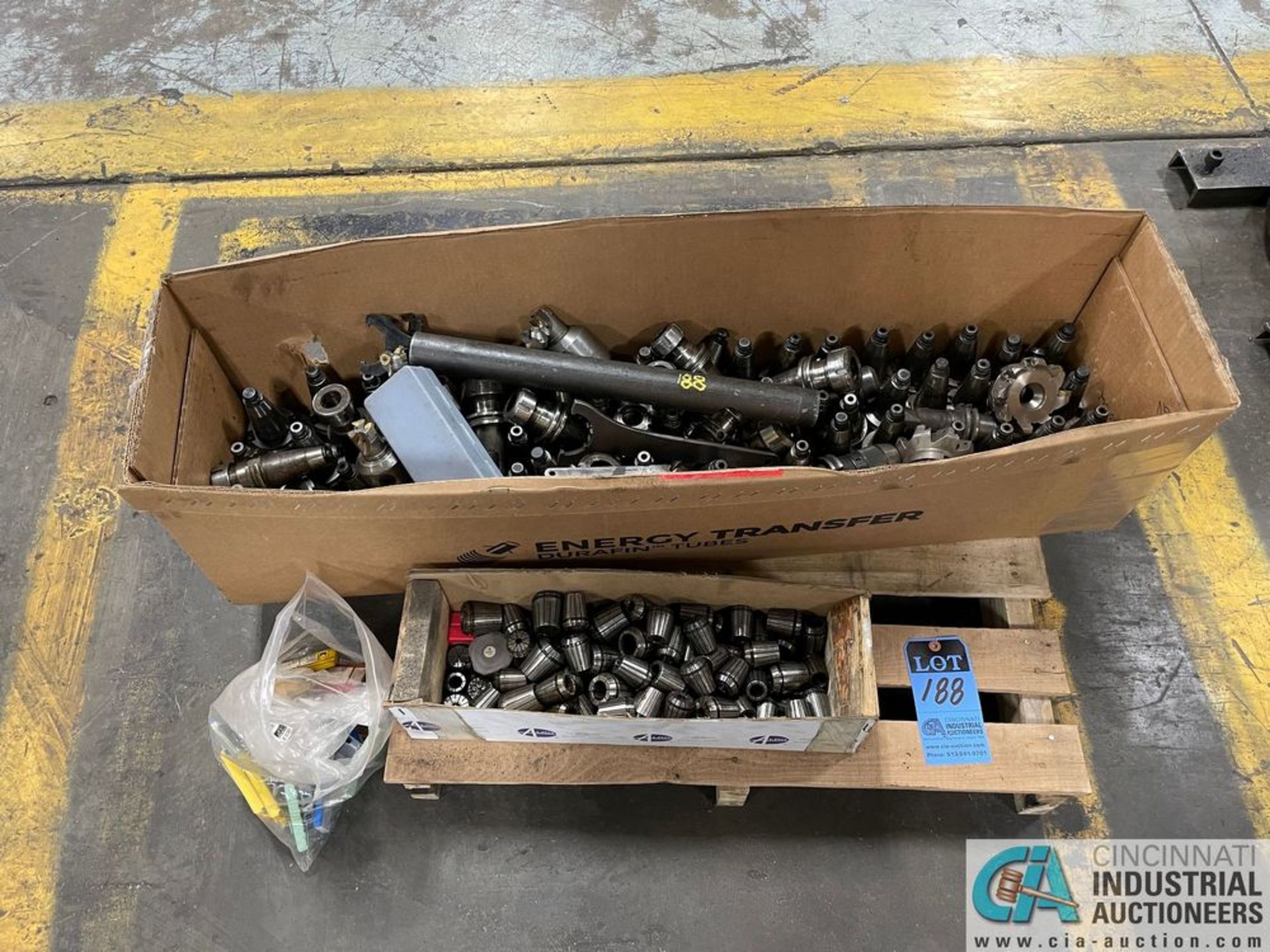 APPROX. NO. 40 TOOLHOLDERS W/ COLLETS & INSERTS