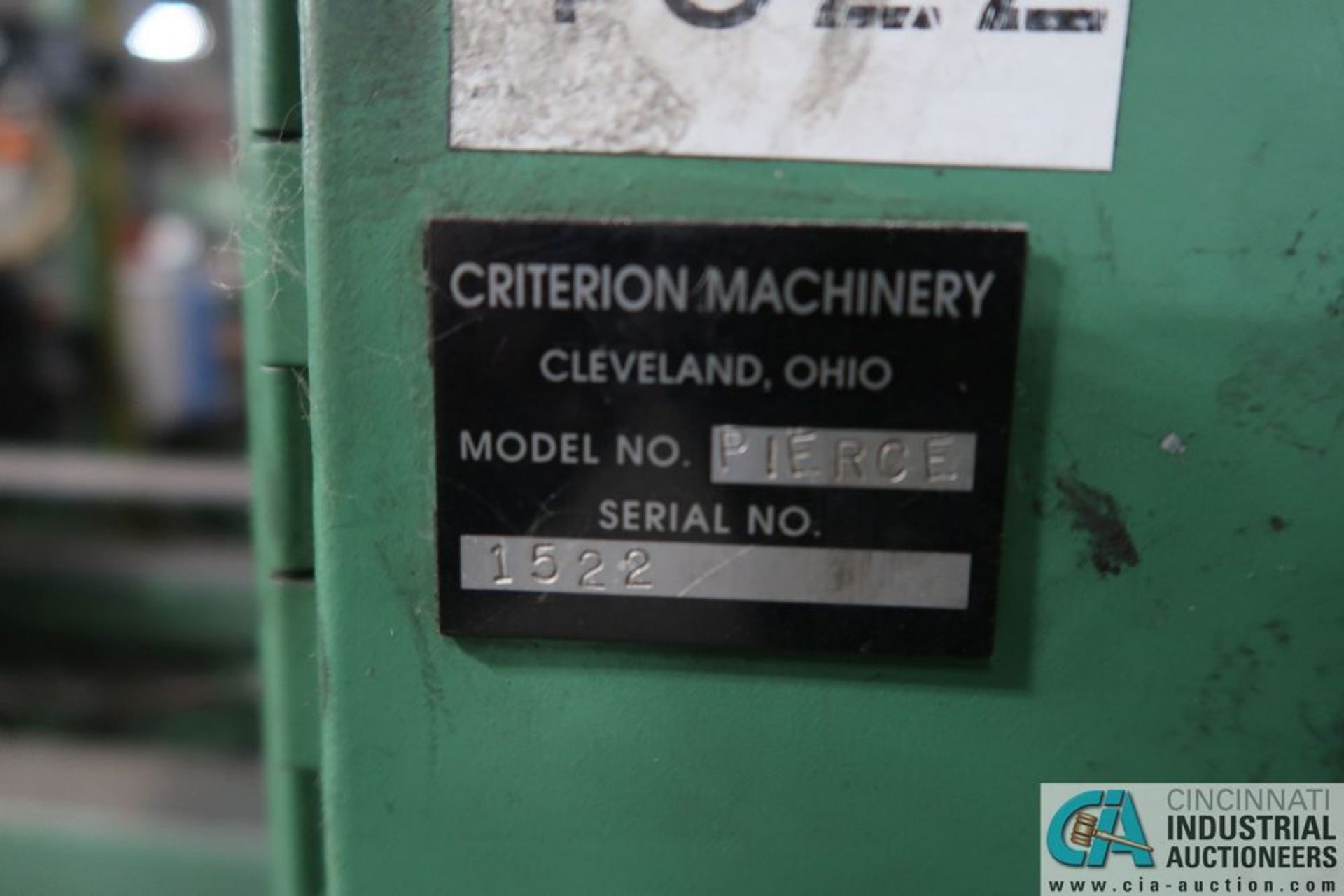 CRITERION MODEL PIERCE TRAVELING WORKHOLDER AUTO TUBE PUNCH**Loading Fee Due the "ERRA", $785.00** - Image 12 of 18