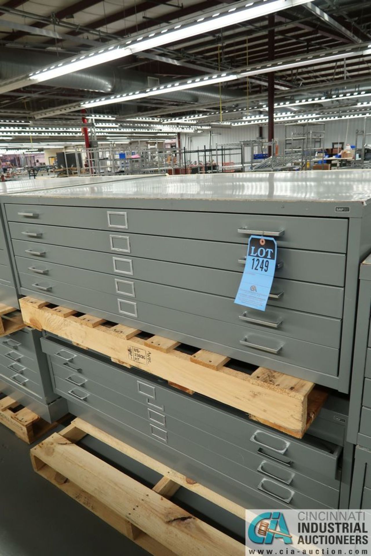 SKID (2) 5-DRAWER BLUE PRINT CABINETS