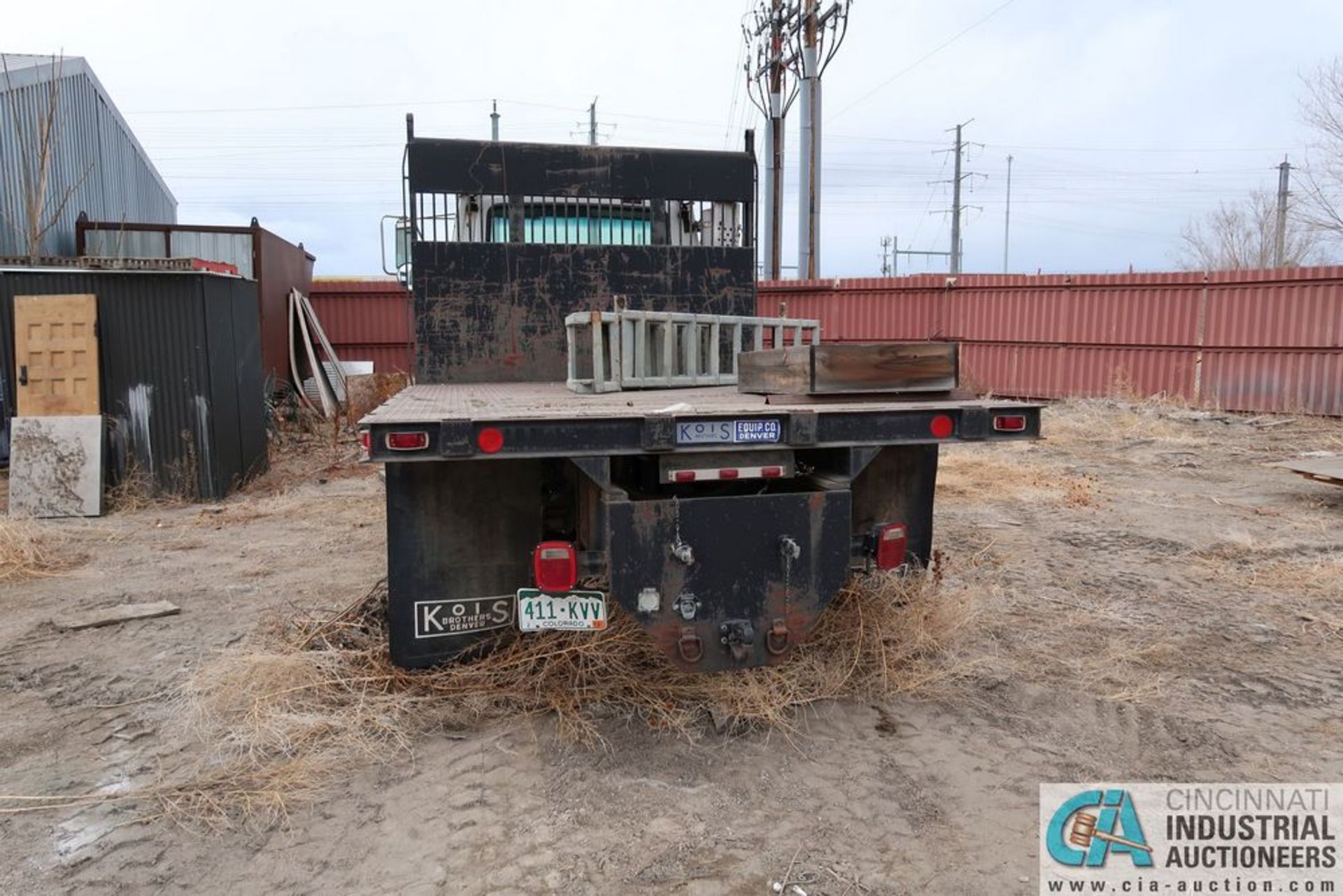 1991 FORD L8000 AEROMAX DUALLY DIESEL FLAT BED TRUCK; VIN # 1FTYS85A7MVA01684, 11' FLAT BED, 7.8 - Image 6 of 9