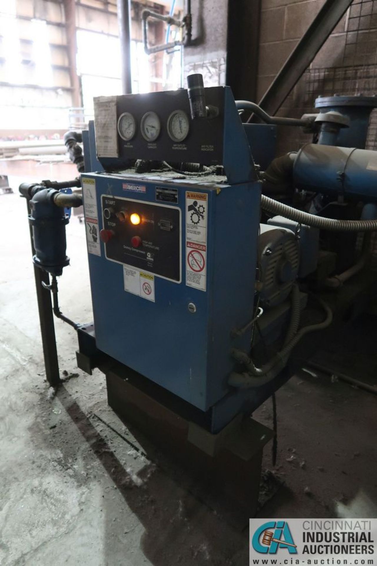 25 HP QUINCY MODEL QSB25ANA22SQ SQ1 AIR COMPRESSOR; S/N 91793J, 47,800 HOURS - Image 2 of 5