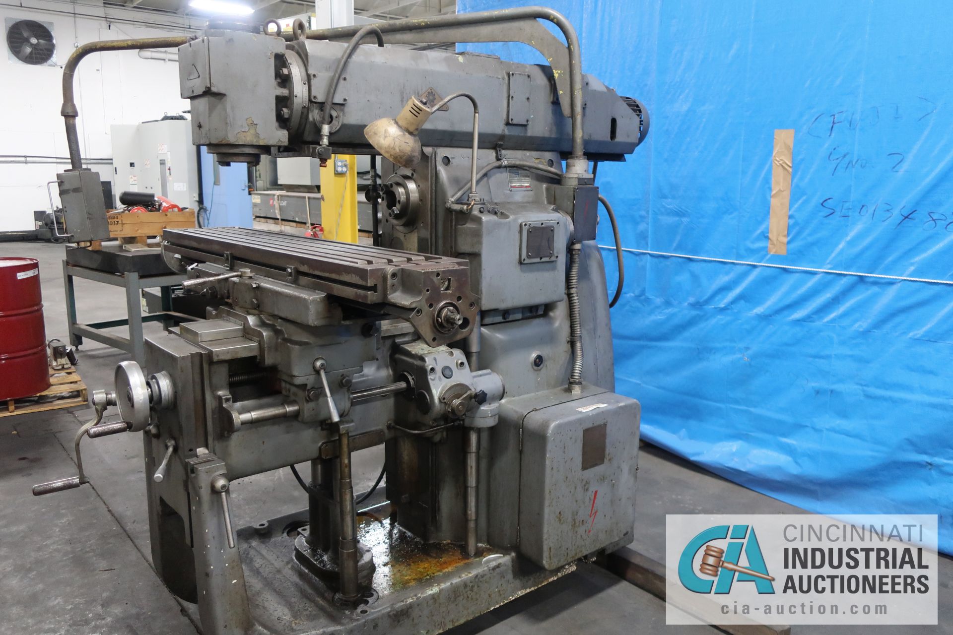 **POLAMCO MODEL FWA-32MU COMBINATION UNIVERSAL HORIZONTAL/VERTICAL MILL; 12"X 63" TABLE, SWIVEL