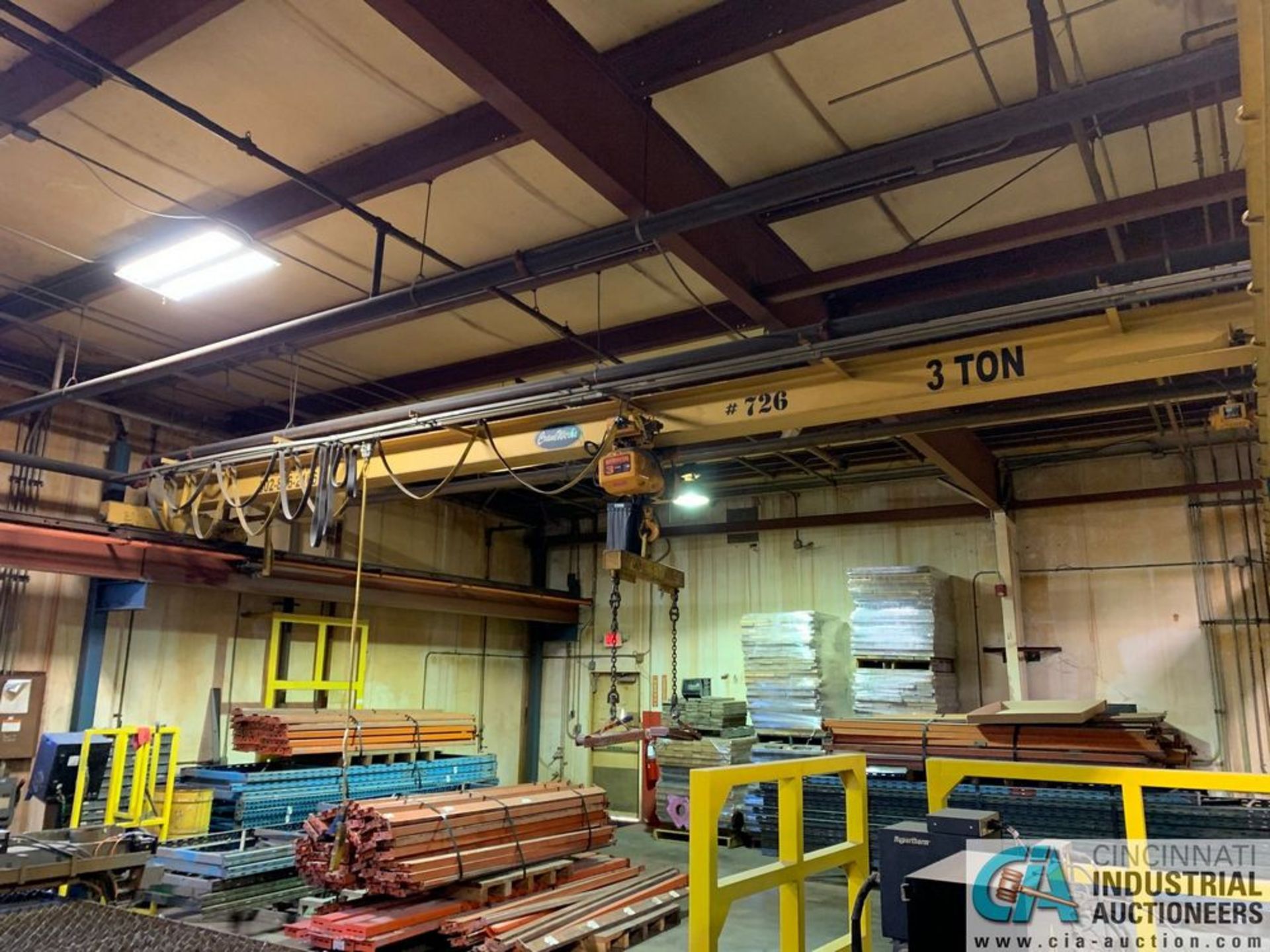 3 TON X 31' SPAN X 50'L (APPROX.) FREE-STANDING OVERHEAD CRANE SYSTEM**Loading Fee Due "ERRA", $TBD* - Image 2 of 12