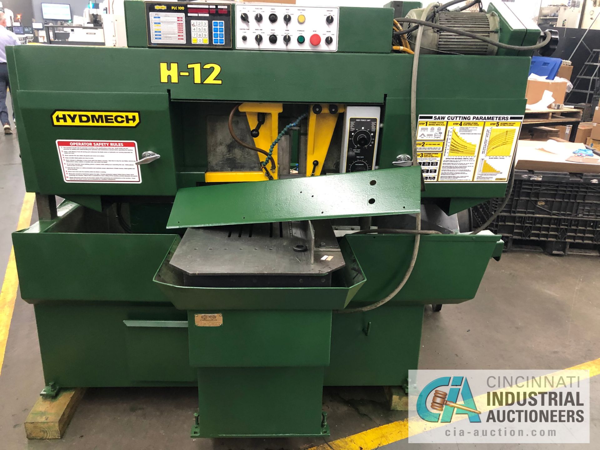 OPEN*12" X 12" HYD-MECH MODEL H12 HORIZONTAL BAND SAW; CAPACITY ROUND 12" DIA., RECTANGULAR 12" X 12