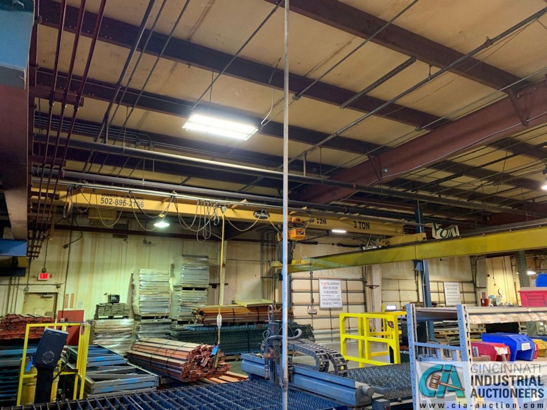 3 TON X 31' SPAN X 50'L (APPROX.) FREE-STANDING OVERHEAD CRANE SYSTEM**Loading Fee Due "ERRA", $TBD* - Image 9 of 12