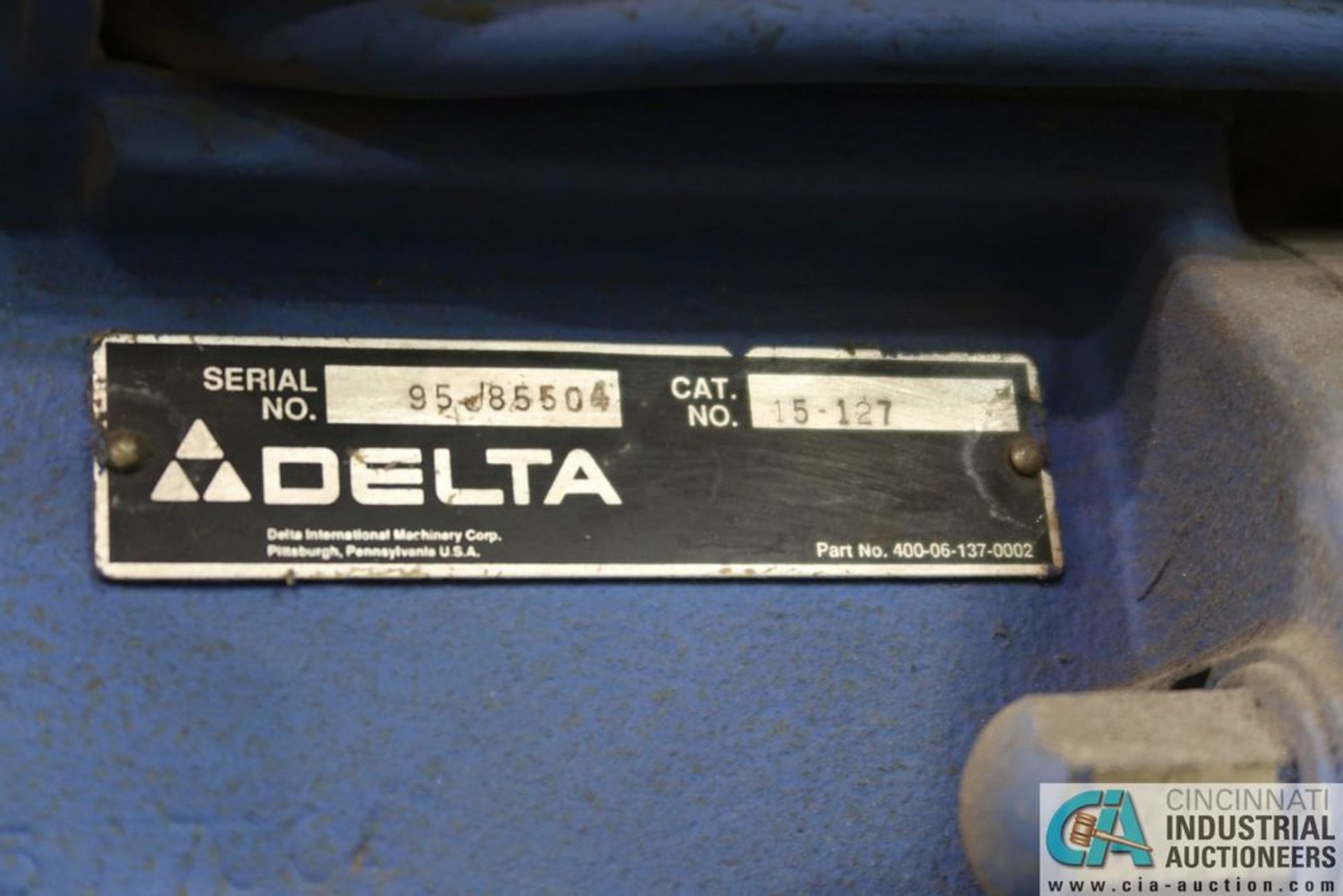 36" DELTA CAT NO. 15-127 STAND MOUNTED SINGLE SPINDLE DRILL**Loading Fee Due the "ERRA", $50.00** - Image 6 of 7