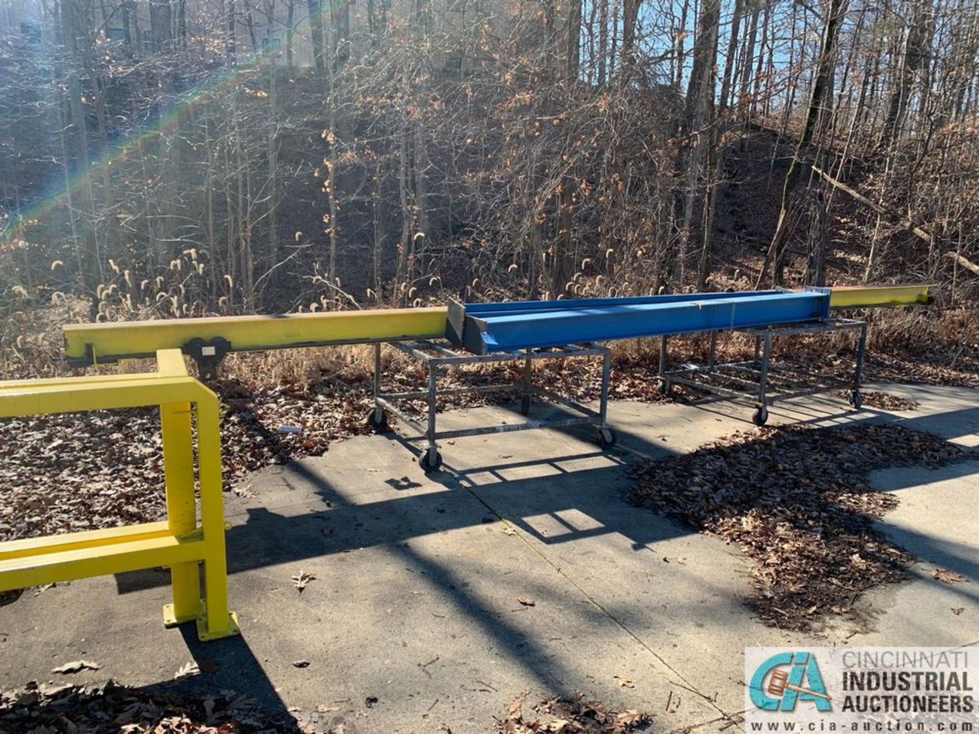 1 TON MONORAIL CRANE WITH SUPPORTS, 27' BEAM X 11'H**Loading Fee Due the "ERRA", $TBD**