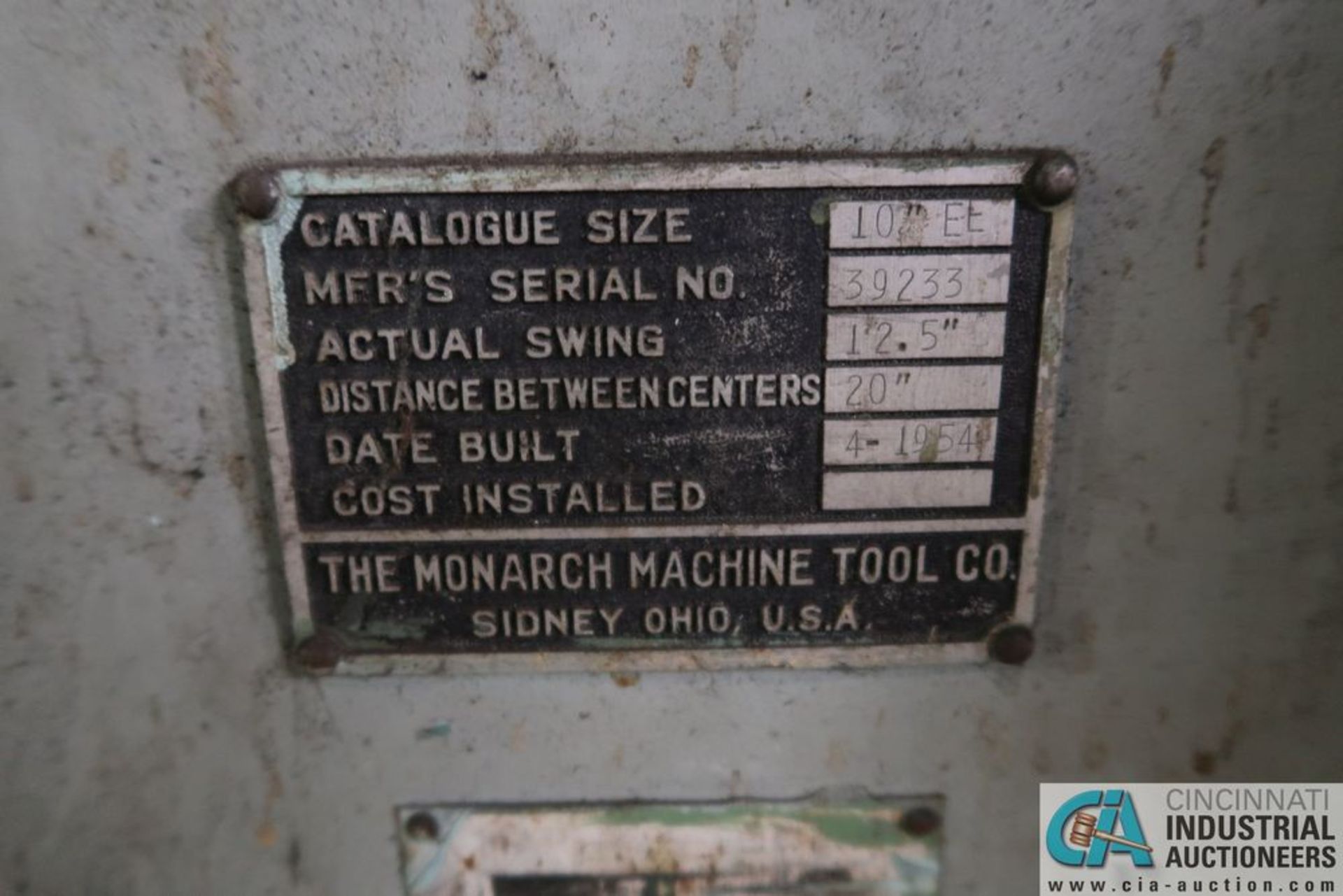 12.5" X 20" MONARCH MODEL 10EE GEARED HEAD ENGINE LATHE **OUT OF SERVICE - REPAIR ISSUES UNKNOWN** - Image 5 of 5