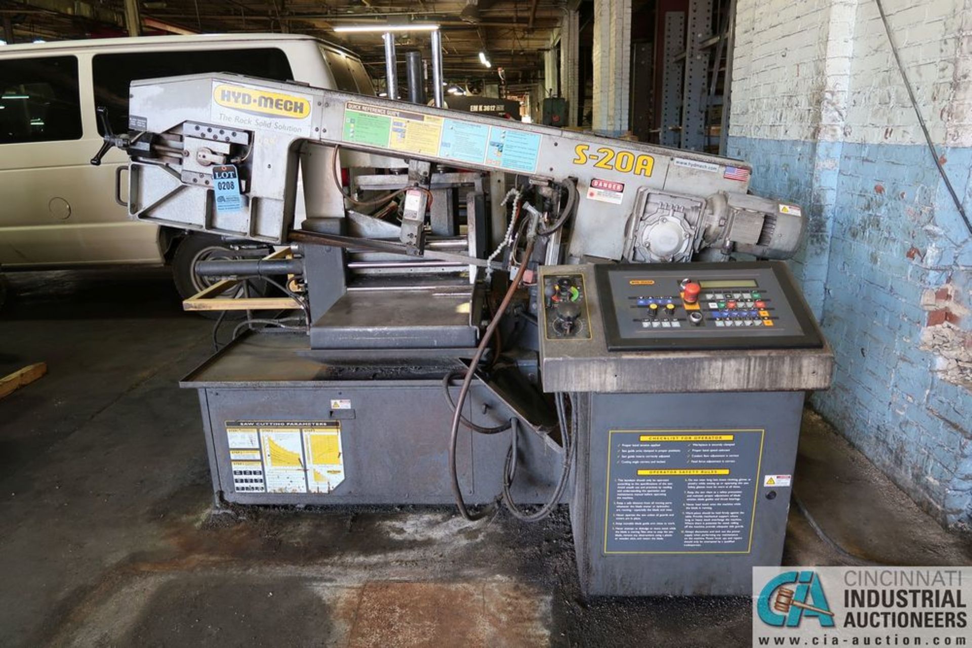 13" X 18" HYD-MECH MODEL S-20A HORIZONTAL PIVOT BAND SAW; S/N 8B0810126, *ERRA LOADING FEE - $500.00 - Image 4 of 10