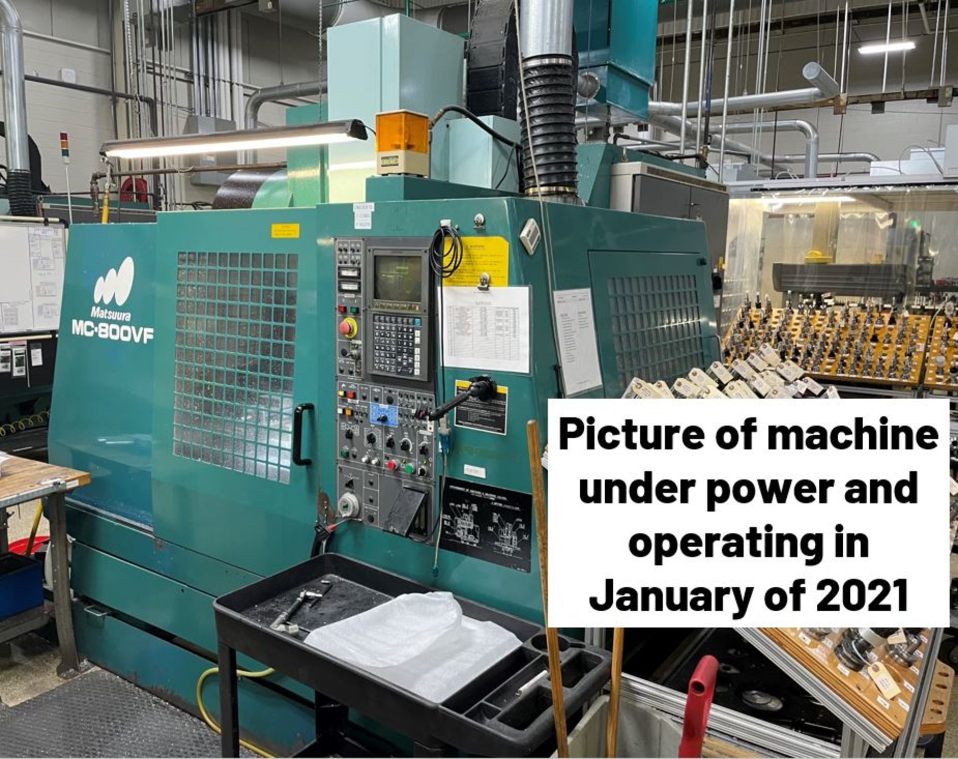MATSUURA MODEL MC-800VF CNC VERTICAL MACH **Load out fee due Midway Machinery Movers $425.00 - Image 2 of 14