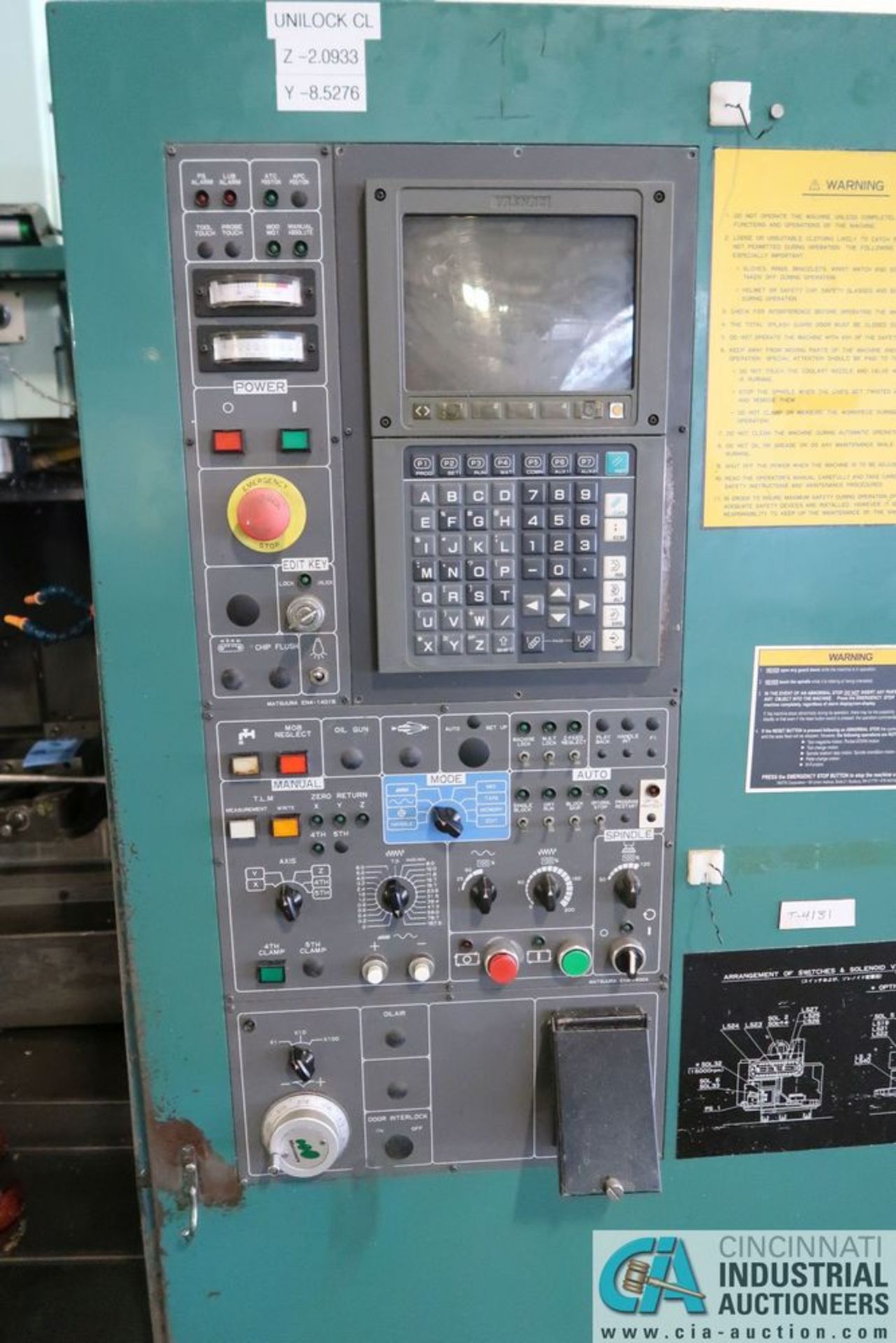 MATSUURA MODEL MC-800VF CNC VERTICAL MACH **Load out fee due Midway Machinery Movers $425.00 - Image 4 of 14