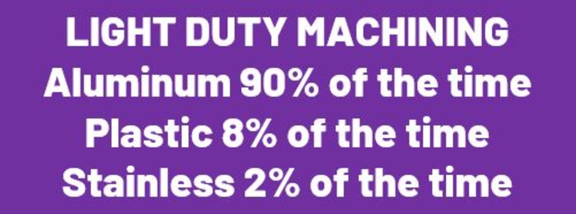 IMPORTANT NOTICE - Machines were used for light duty material