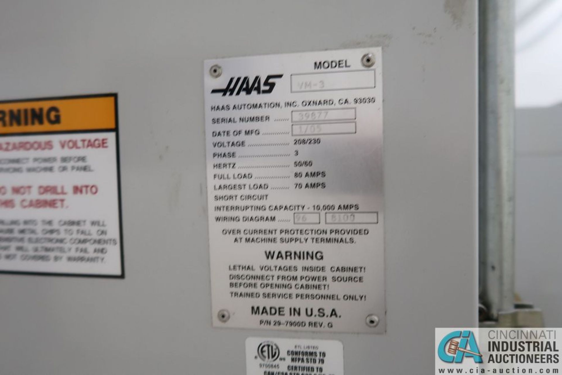 HAAS MODEL VM3 MOLD MAKER CNC VERTICAL MACHIN **Load out due Midway Machinery Movers $600.00 - Image 10 of 11