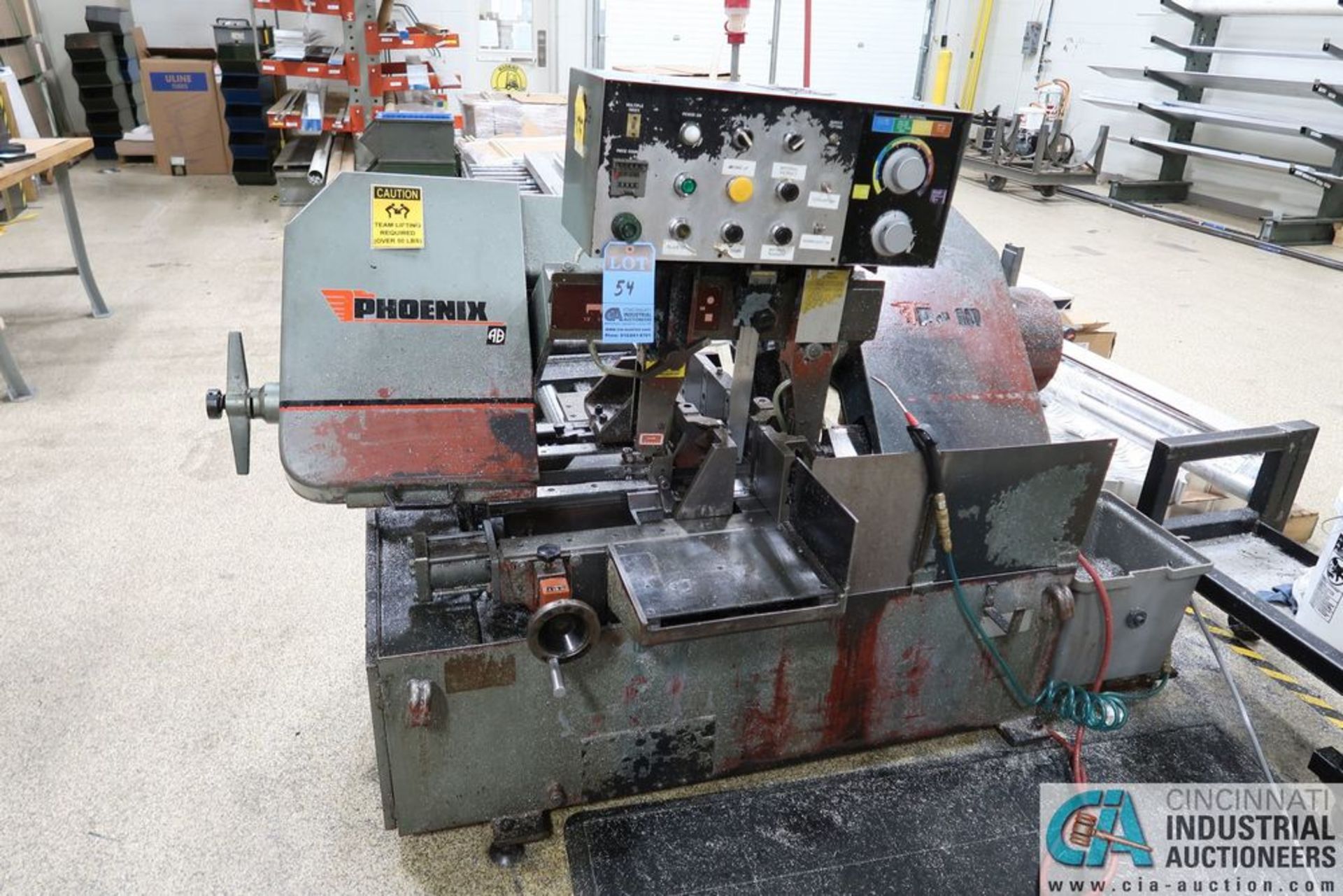 8" X 12" ARMSTRONG BLUM PHOENIX MODEL PA-10 AUTO HORIZONTAL BAND SAW; S/N 100625