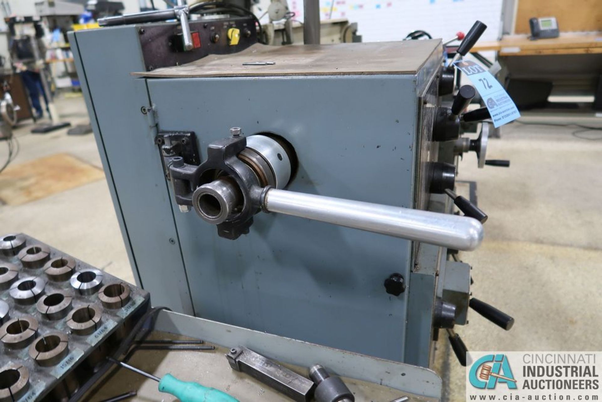 14" X 40" CLAUSING-METOSA MODEL C1440 ENGINE LATHE; S/N N/A, COLLET CHUCK, 8" 3-JAW CHUCK, SPINDLE - Image 10 of 11