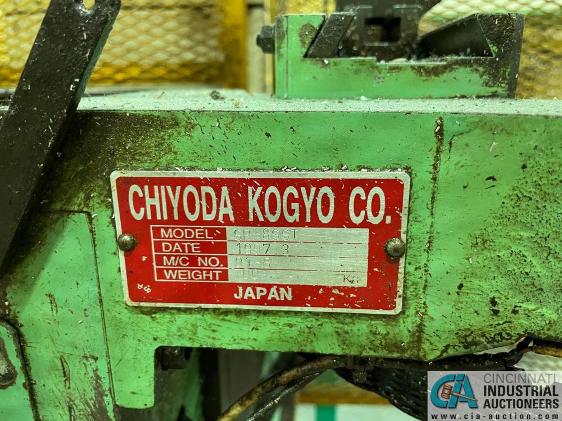 8 MM CHIYODA MODEL SP-8SST CNC HYDRAULIC TUBE BENDER; S/N 01-5 (1997) **Loading fee due $500.00 - Image 5 of 8