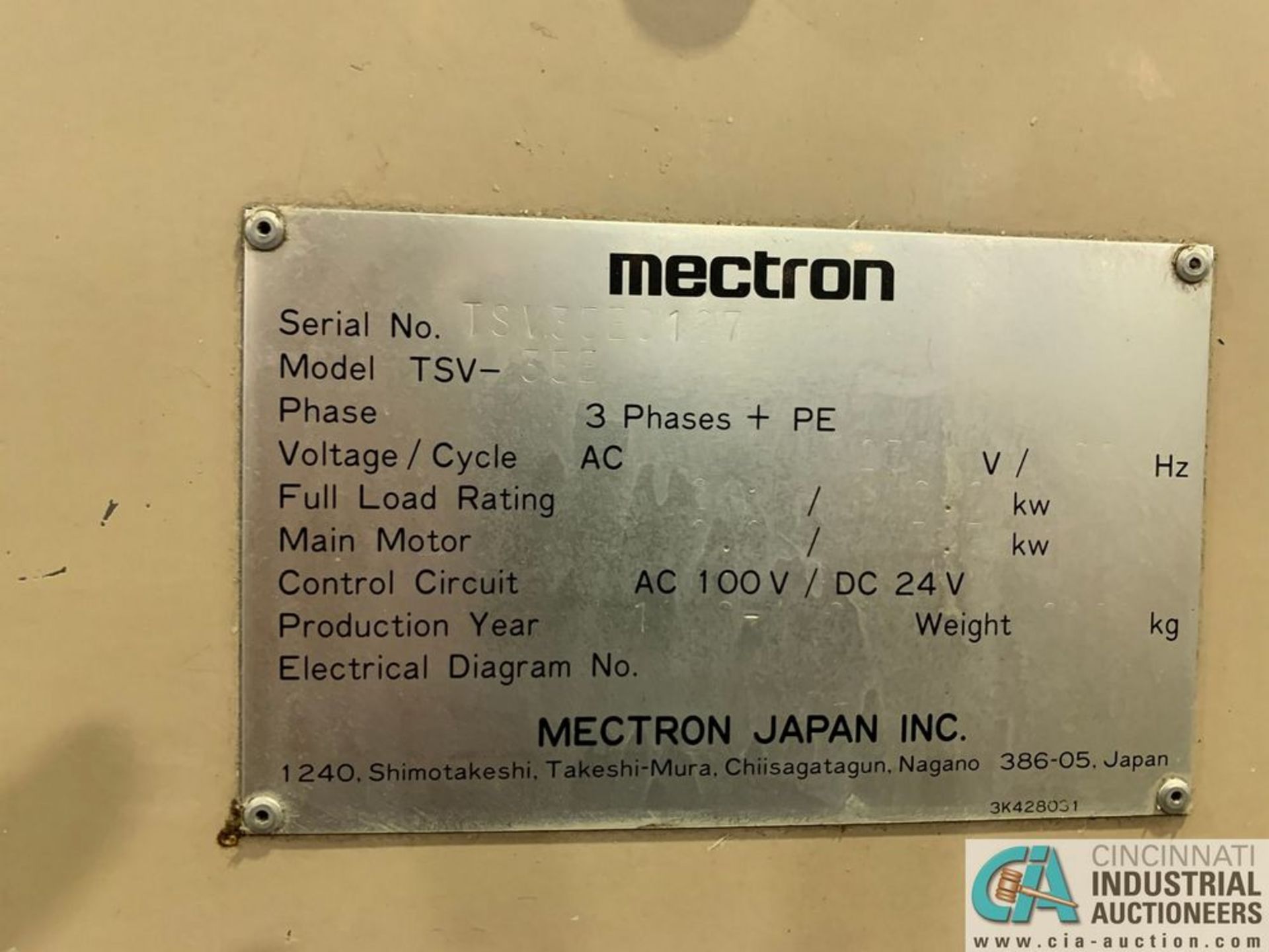 MECTRON MIYANO MODEL TSV-35L CNC DRILLING & TAPPING CENTER W/ 4TH AXIS; S/N N/A, **Loading fee due - Image 6 of 7