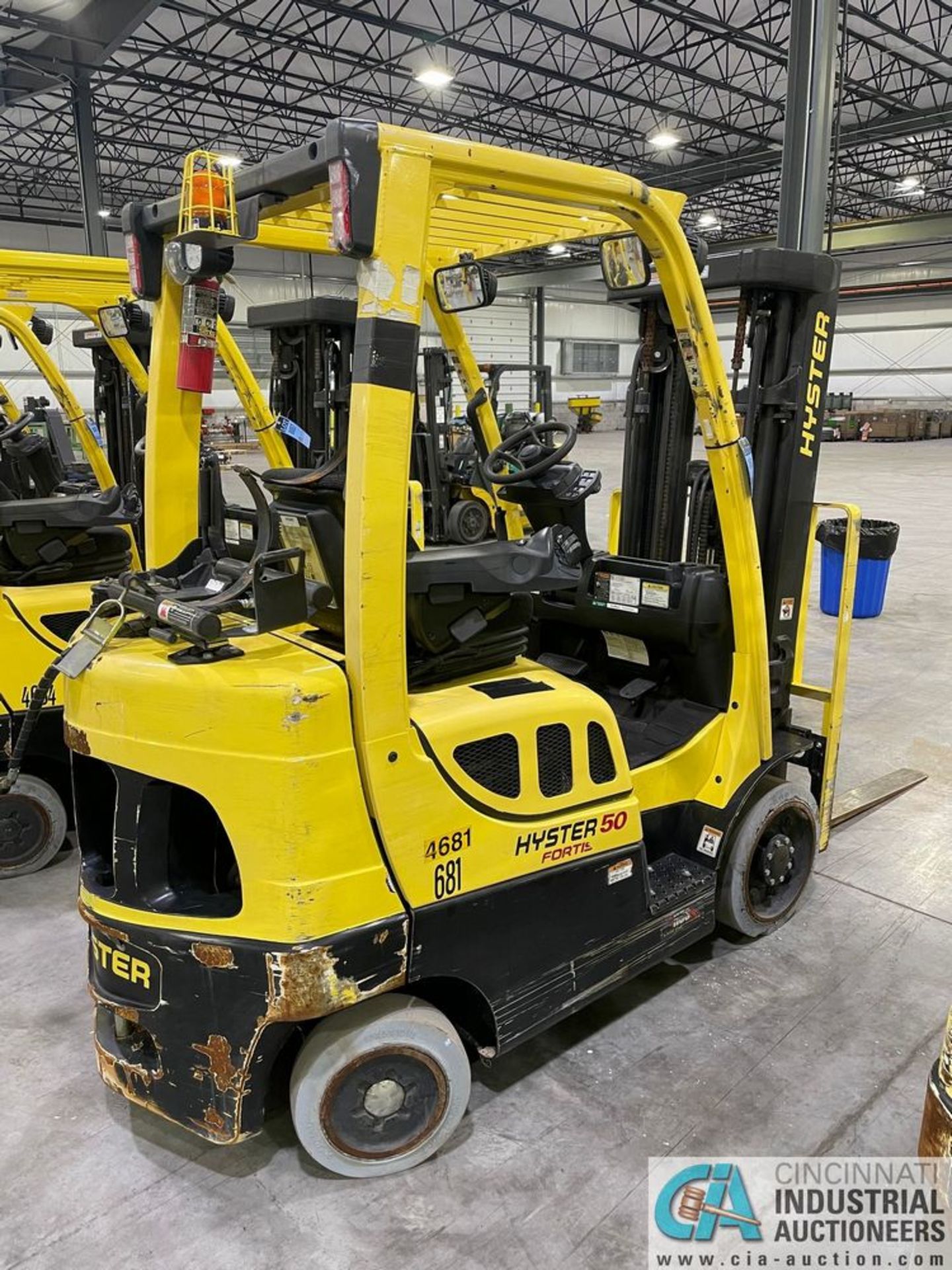 2018 / 5,000 LB. HYSTER MODEL S50FT LP GAS CUSHION TIRE LIFT TRUCK; S/N H187V04681, 3-STAGE MAST, - Image 4 of 8