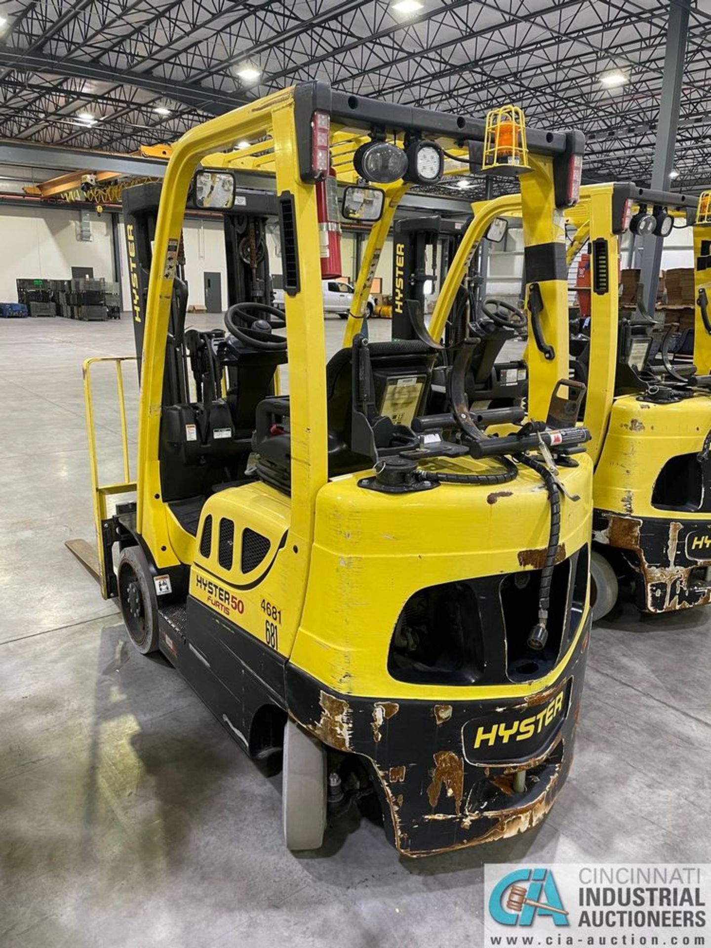 2018 / 5,000 LB. HYSTER MODEL S50FT LP GAS CUSHION TIRE LIFT TRUCK; S/N H187V04681, 3-STAGE MAST, - Image 3 of 8