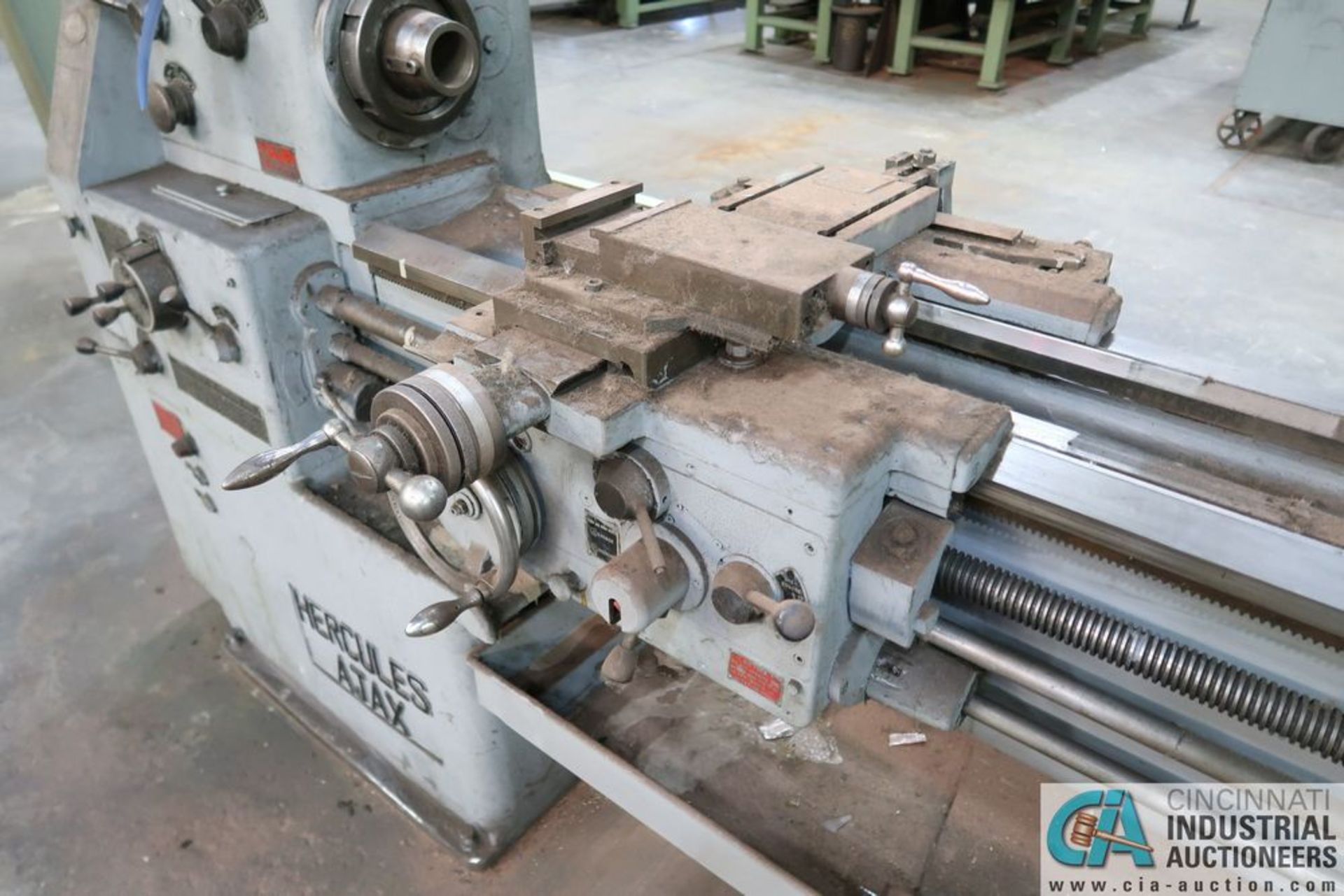 14" X 68' HERCULES AJAX LATHE, 25-1,500 RPM, 2" SPINDLE HOLE, TAPER CHUCK, TAILSTOCK - Image 6 of 8