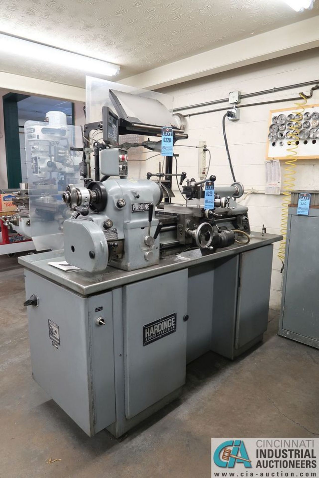 HARDINGE MODEL HLV-H SUPER PRECISION TOOLROOM LATHE; S/N HLV-H-10193-T, NEWALL DP700 DIGITAL