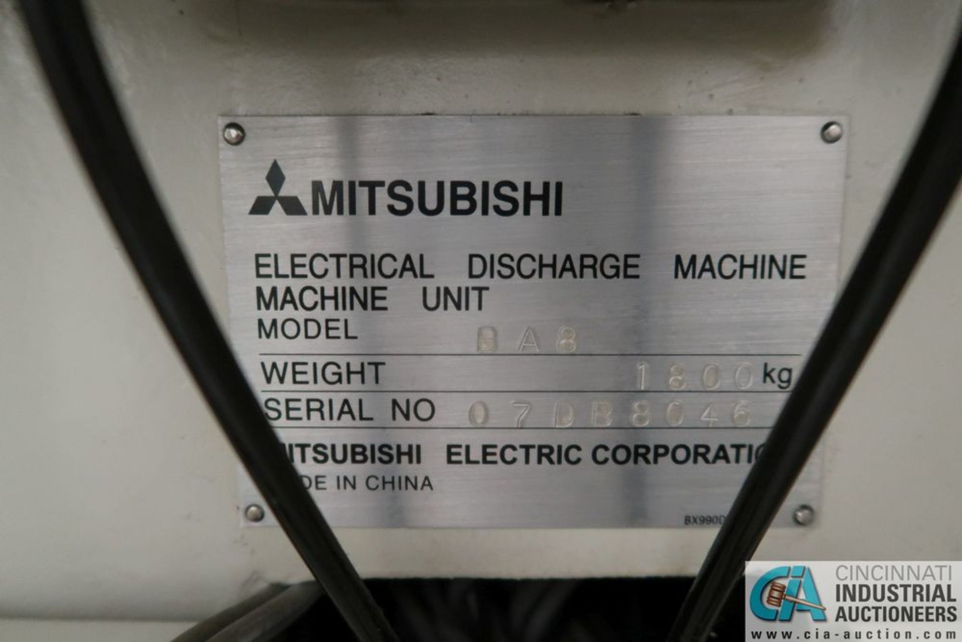 MITSUBISHI MODEL BA8 CNC WIRE EDM; S/N 07DB8046 (NEW 2007), 21.25" X 16.92" TABLE, 27.55" X 23.22" X - Image 13 of 17