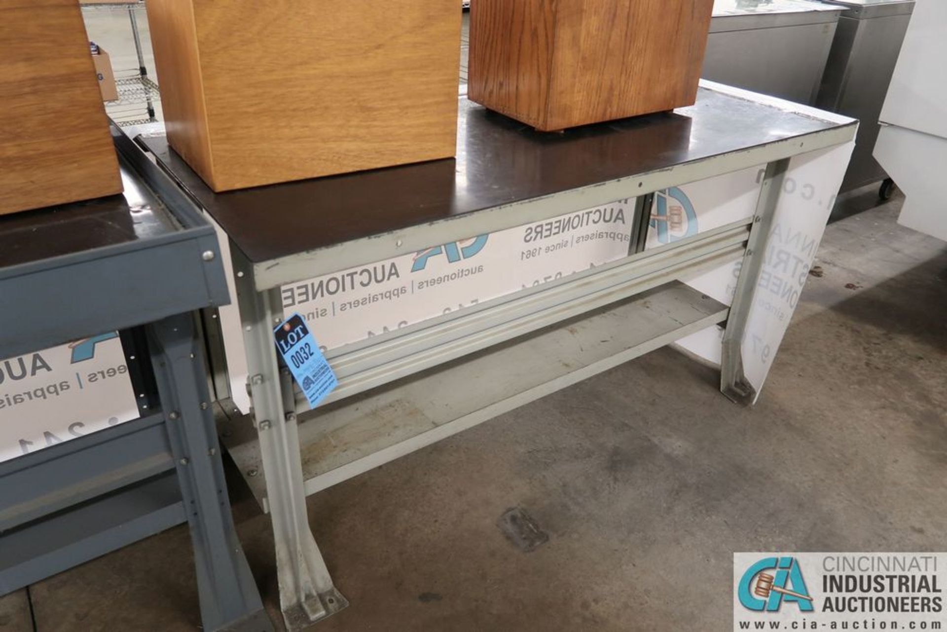 29" X 60" X 33-1/2" HIGH BOLT TOGETHER STEEL TABLE **DELAYED REMOVAL - PICKUP 3-30-2021**
