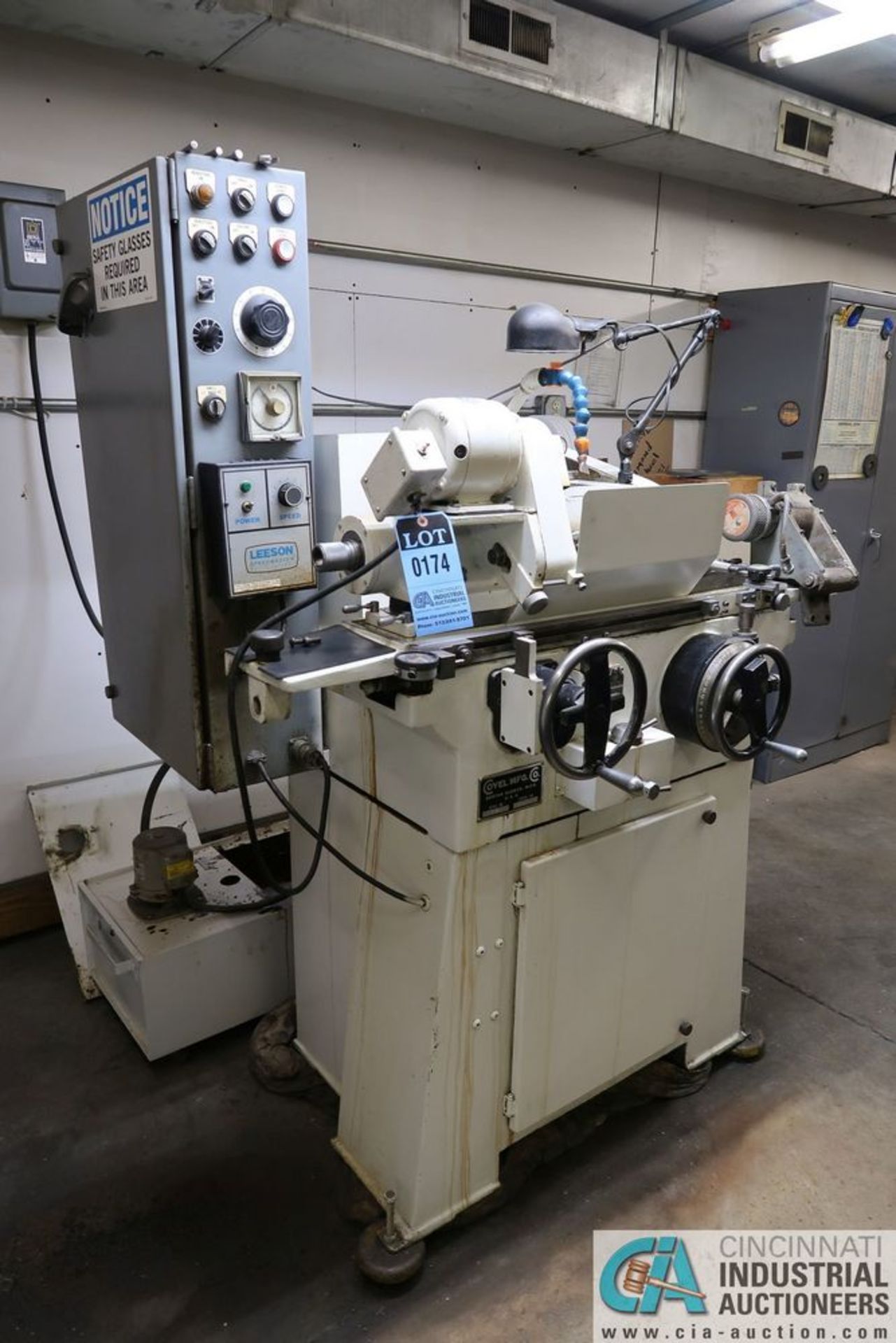 5" X 12" COVEL MODEL 512H PLAIN TYPE CYLINDRICAL GRINDER; S/N 512H-296, LEESON VARI SPEED DRIVE - Image 5 of 15