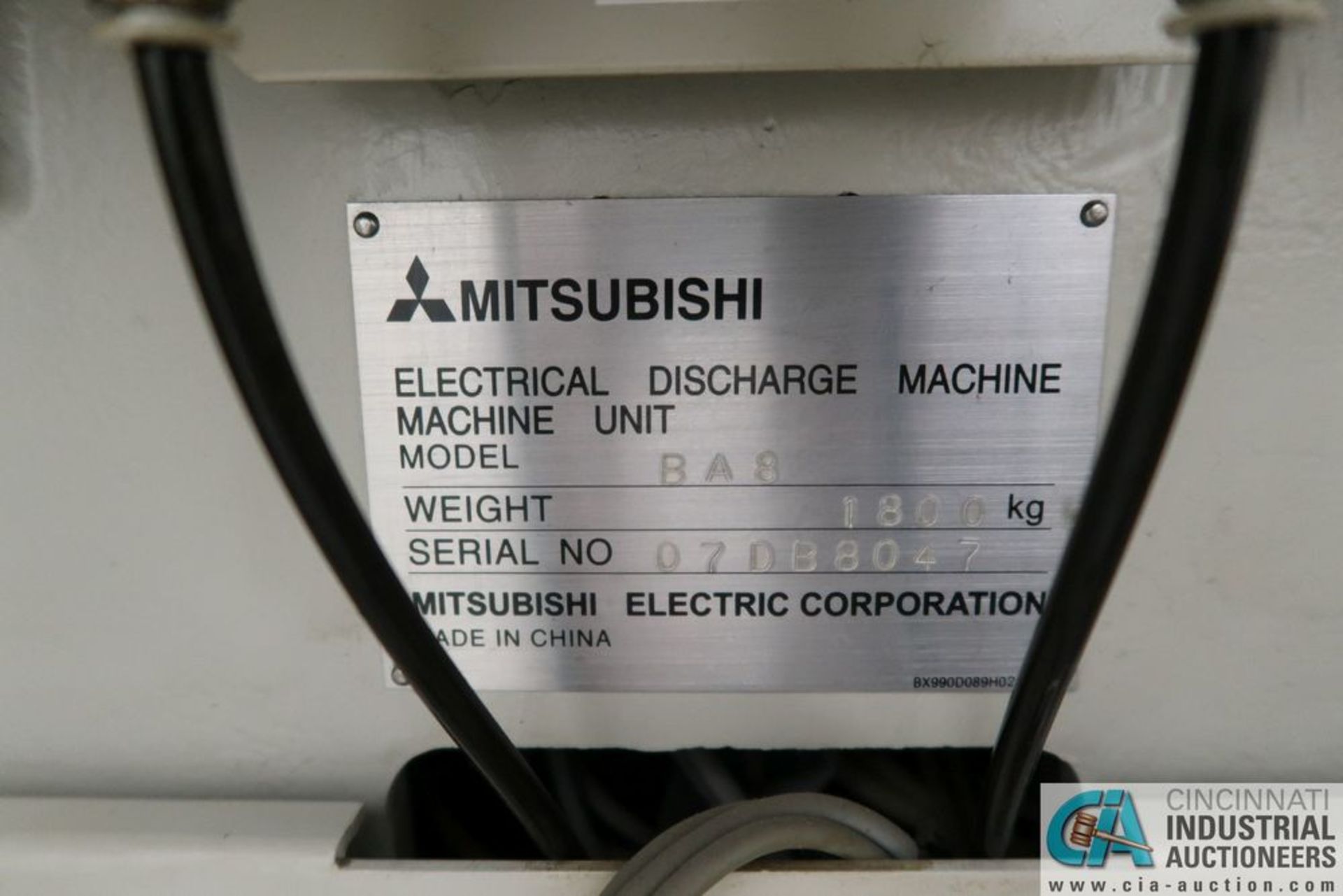 MITSUBISHI MODEL BA8 CNC WIRE EDM; S/N 07DB8047 (NEW 2007), 21.25" X 16.92" TABLE, 27.55" X 23.22" X - Image 13 of 15