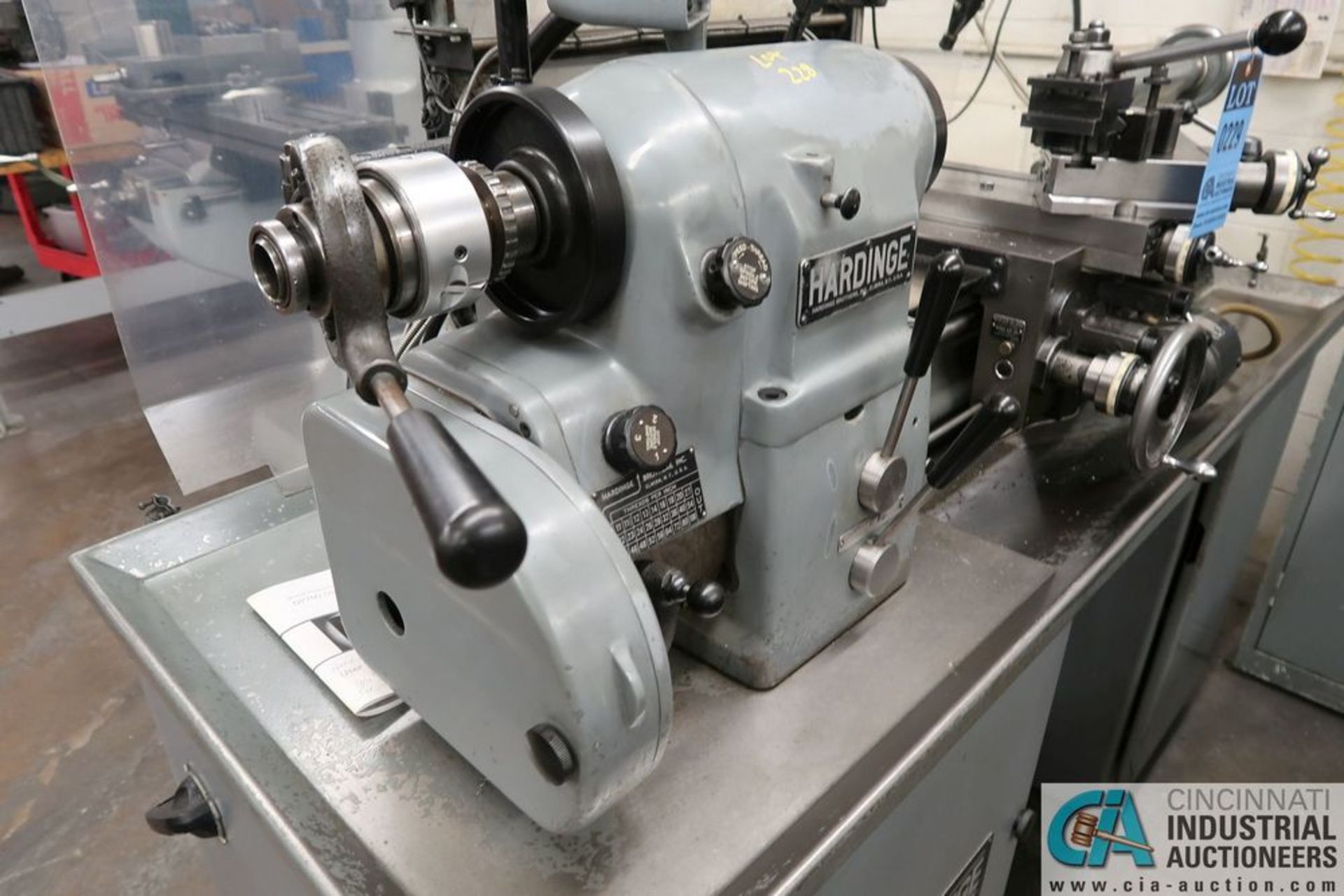 HARDINGE MODEL HLV-H SUPER PRECISION TOOLROOM LATHE; S/N HLV-H-10193-T, NEWALL DP700 DIGITAL - Image 7 of 11