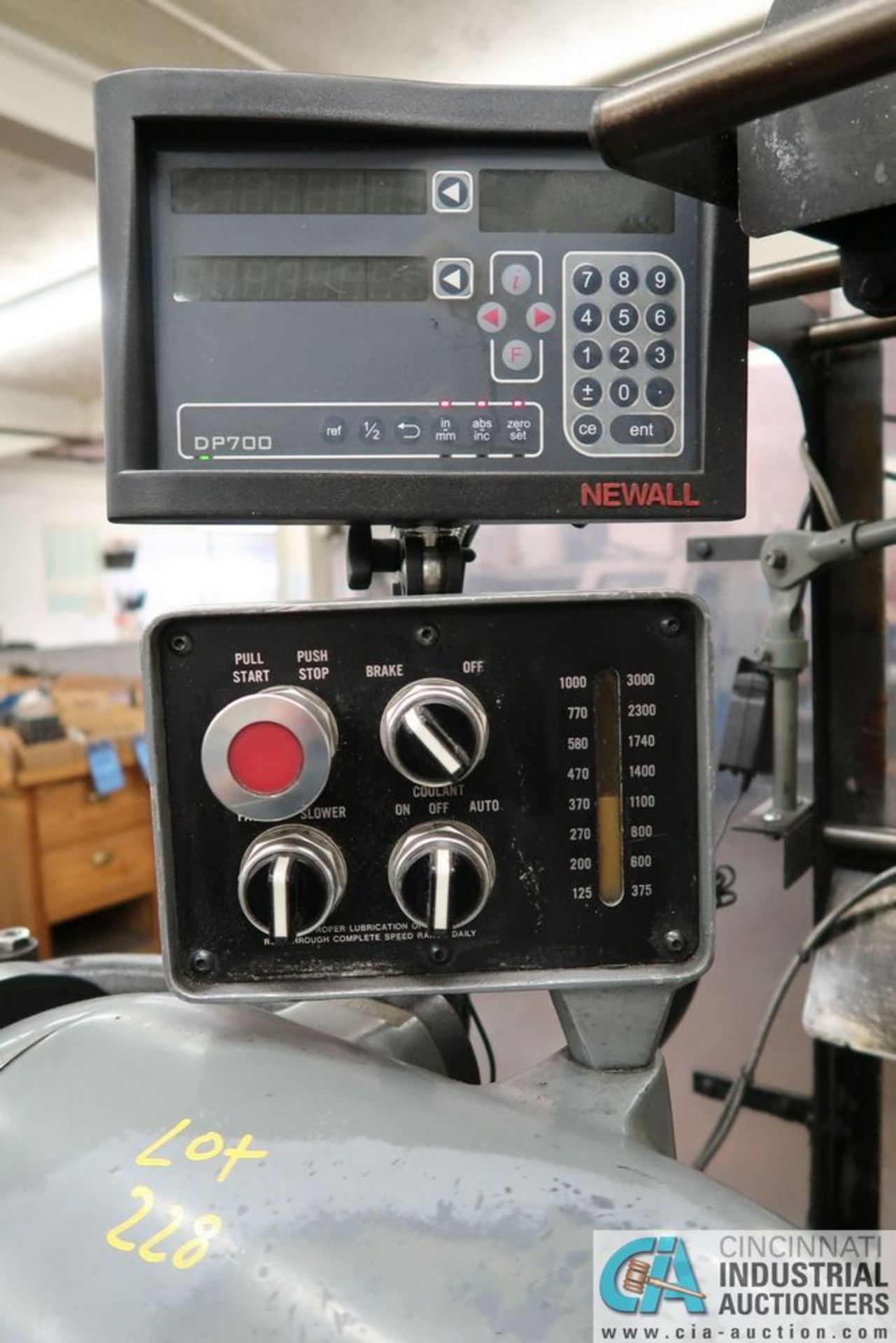 HARDINGE MODEL HLV-H SUPER PRECISION TOOLROOM LATHE; S/N HLV-H-10193-T, NEWALL DP700 DIGITAL - Image 5 of 11