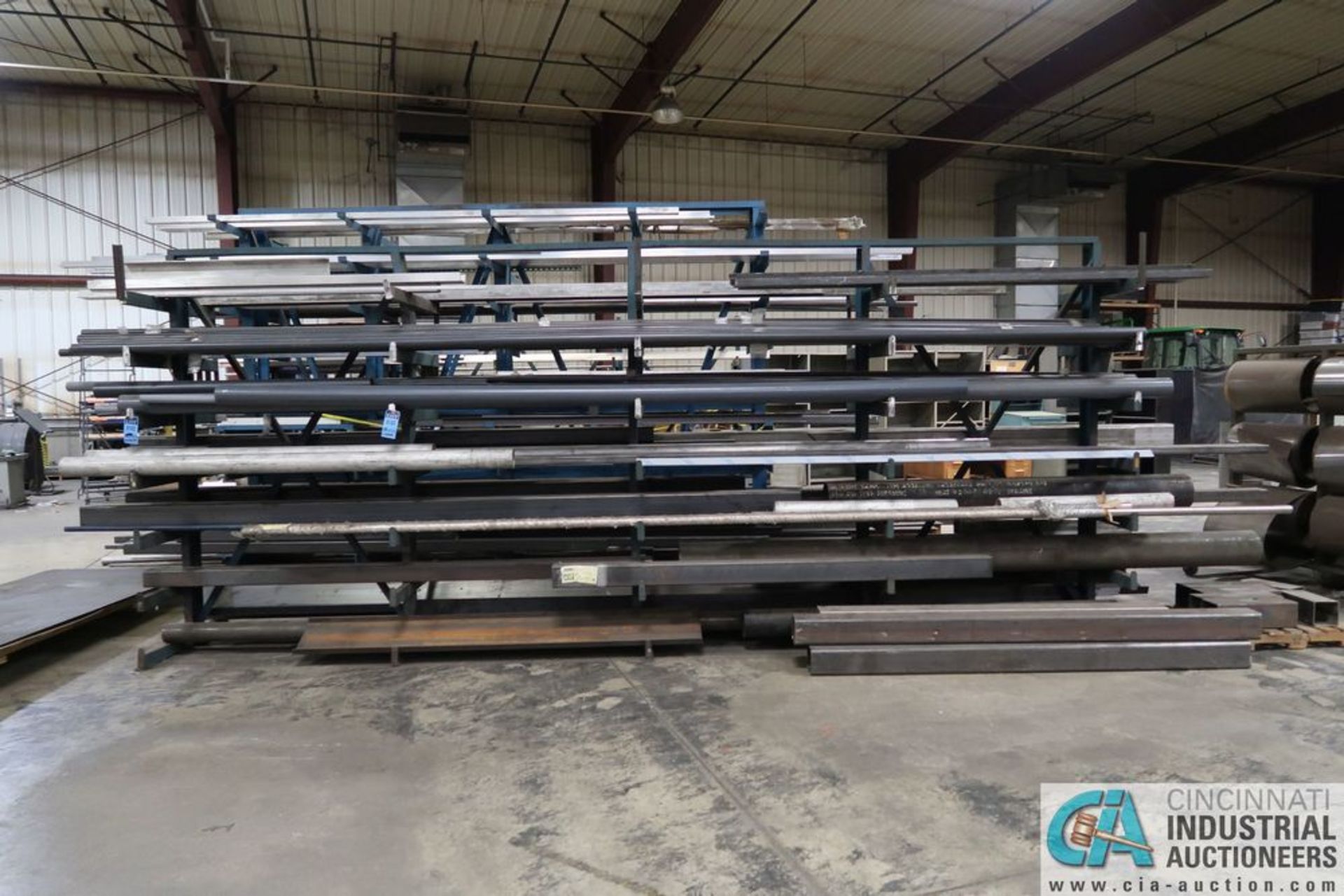 20' LONG DOUBLE SIDED STEEL CANTILEVER RACK, (6) SETS OF 18" ARMS - Image 2 of 3