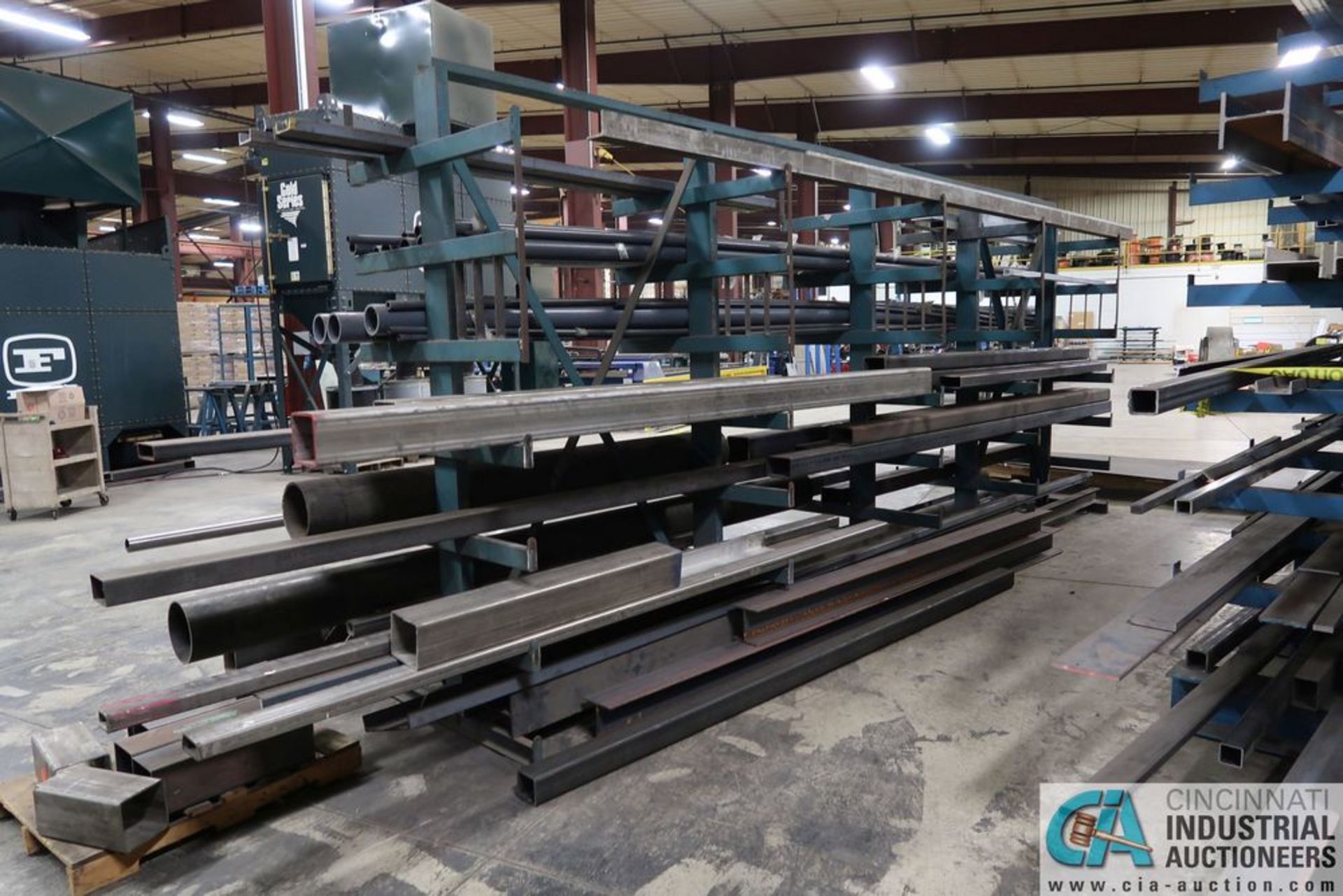 20' LONG DOUBLE SIDED STEEL CANTILEVER RACK, (6) SETS OF 18" ARMS - Image 3 of 3