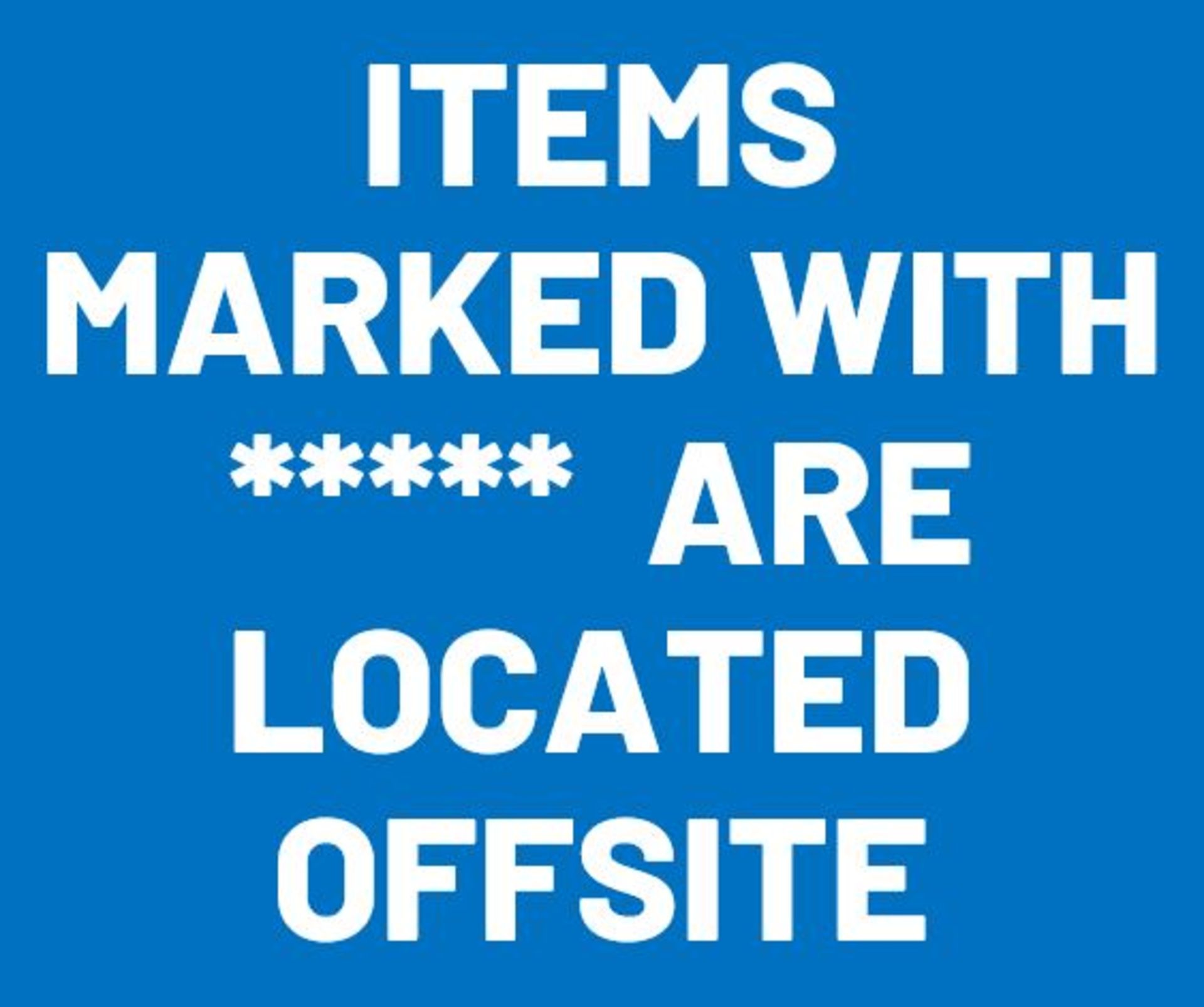 Lots marked with **** are located offsite, see description for location