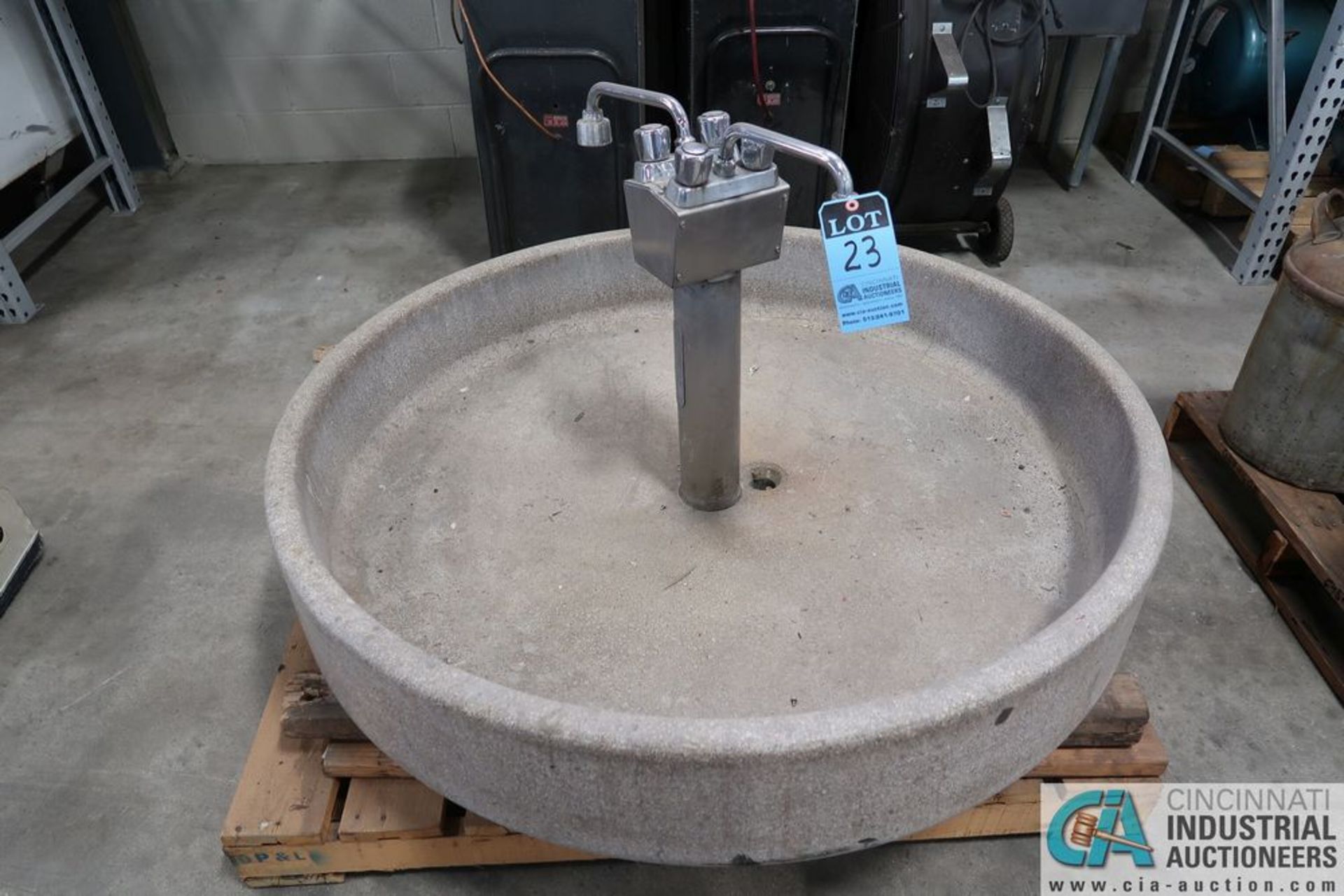 55" DIAMETER X 8" DEEP BRADLEY CONCRETE WASH FOUNTAIN - Image 3 of 3