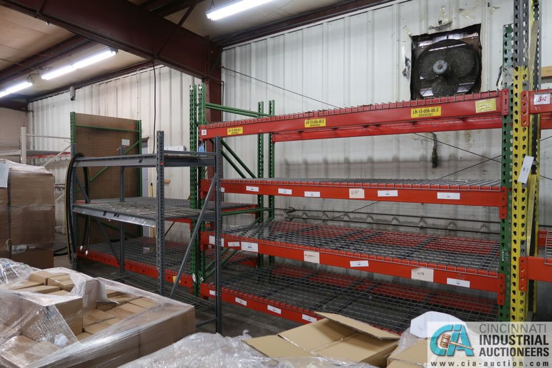 SECTIONS 108" X 48" X 96" LONG ADJUSTABLE BEAM PALLET RACK **Rigging Fee Due $70.00**
