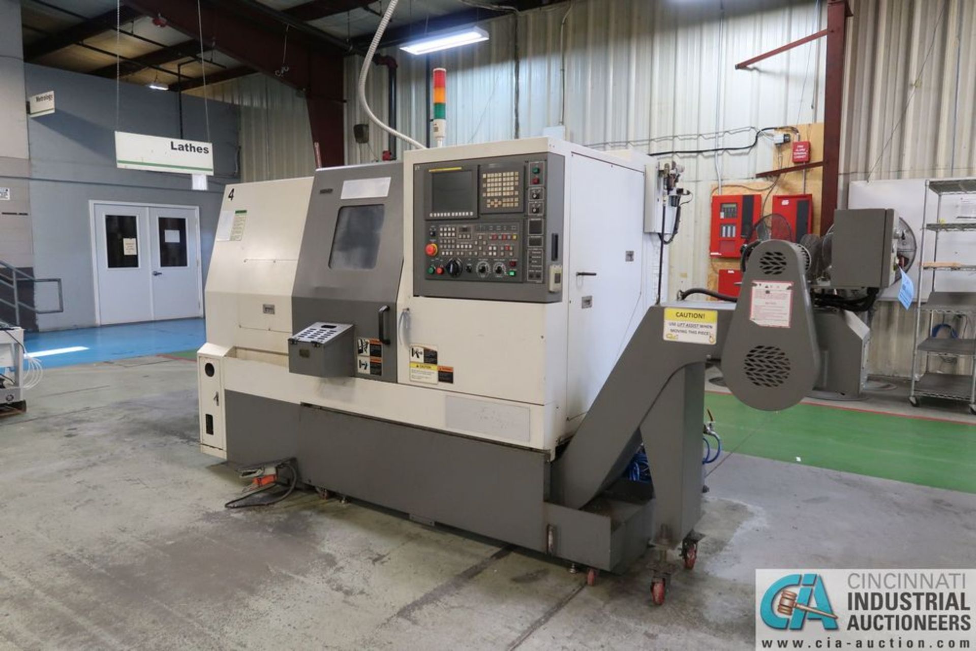 SAMSUNG SL20/500 CNC TURNING CENTER; S/N 12H440853, 8" 3-JAW CHUCK, **Rigging Fee Due $500.00**