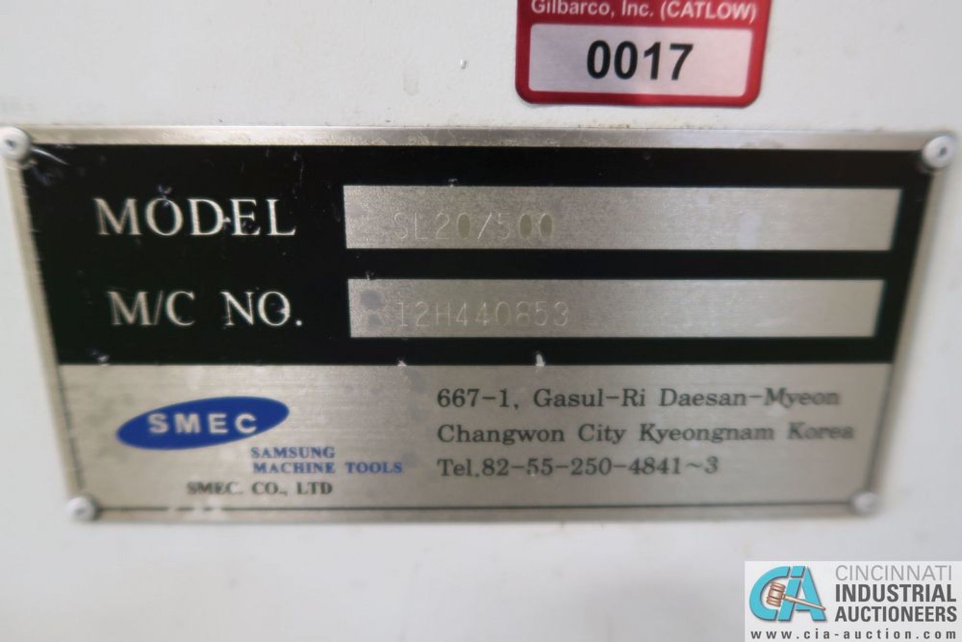 SAMSUNG SL20/500 CNC TURNING CENTER; S/N 12H440853, 8" 3-JAW CHUCK, **Rigging Fee Due $500.00** - Image 14 of 14