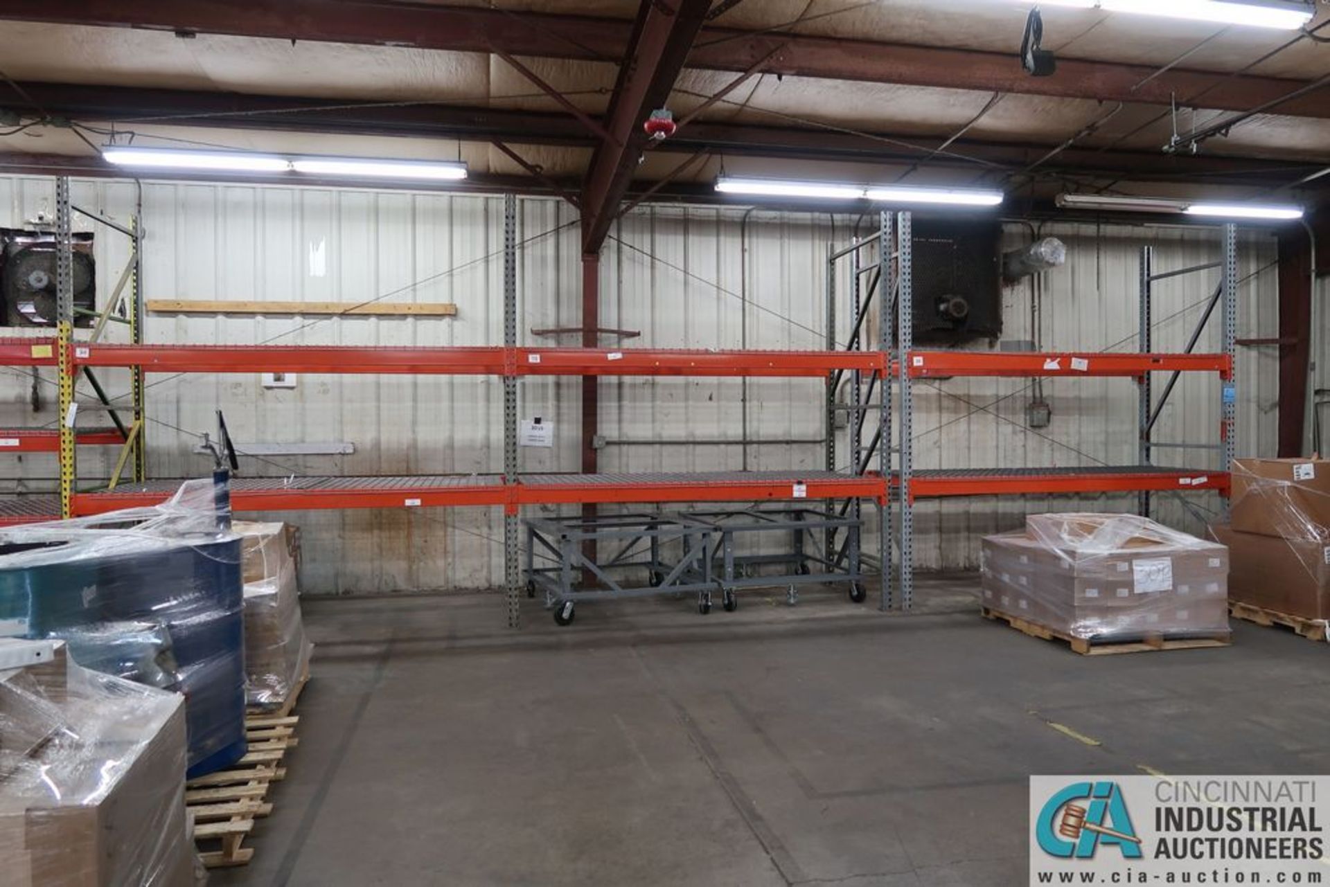 SECTIONS 108" X 48" X 120" LONG ADJUSTABLE BEAM PALLET RACK **Rigging Fee Due $105.00**