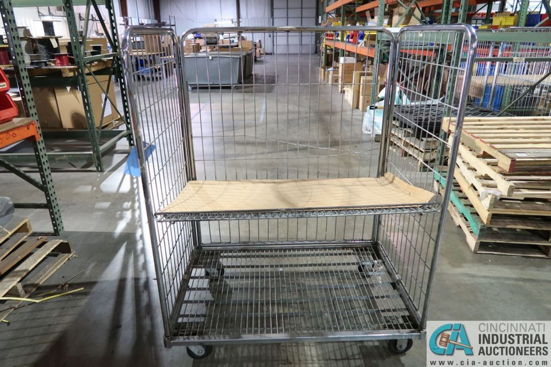 48" X 30" X 60" PORTABLE 2-SHELF WIRE MATERIAL CART - Image 2 of 2