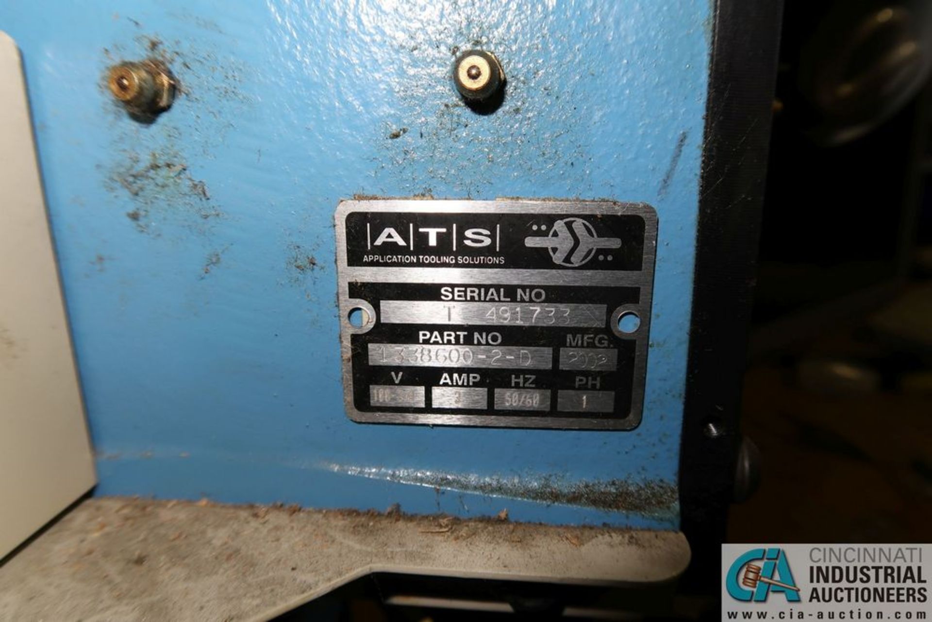 ATS MODEL T-3000 TERMINAL PRESS; S/N T491733 **LOADING FEE DUE THE "ERRA" GRINER ENG. $50.00, PRICES - Image 7 of 8