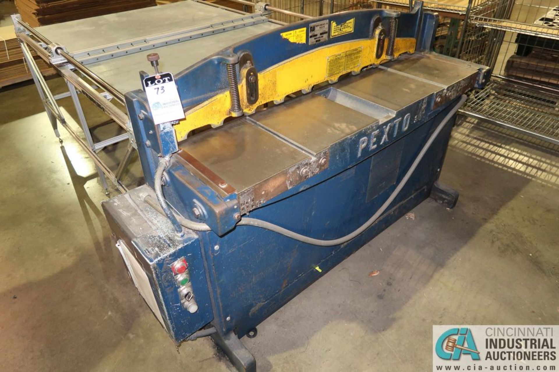 16 GA. X 52" PEXTO MODEL PH-52 POWER SQUARING SHEAR; S/N N/A, BACK GAUGE, 72" X 53" TABLE ** - Image 5 of 5