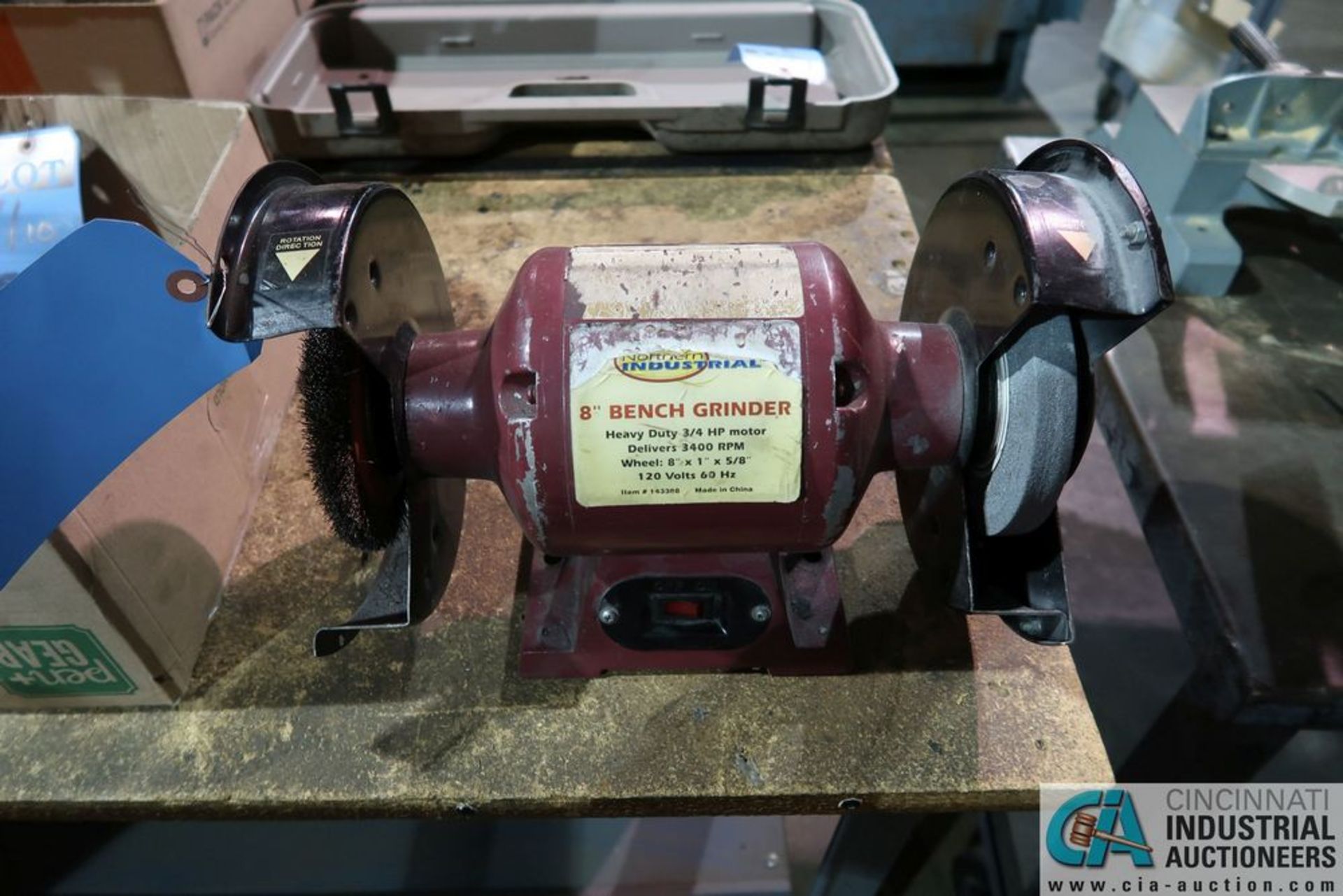 8" NORTHERN INDUSTRIAL DE BENCH GRINDER