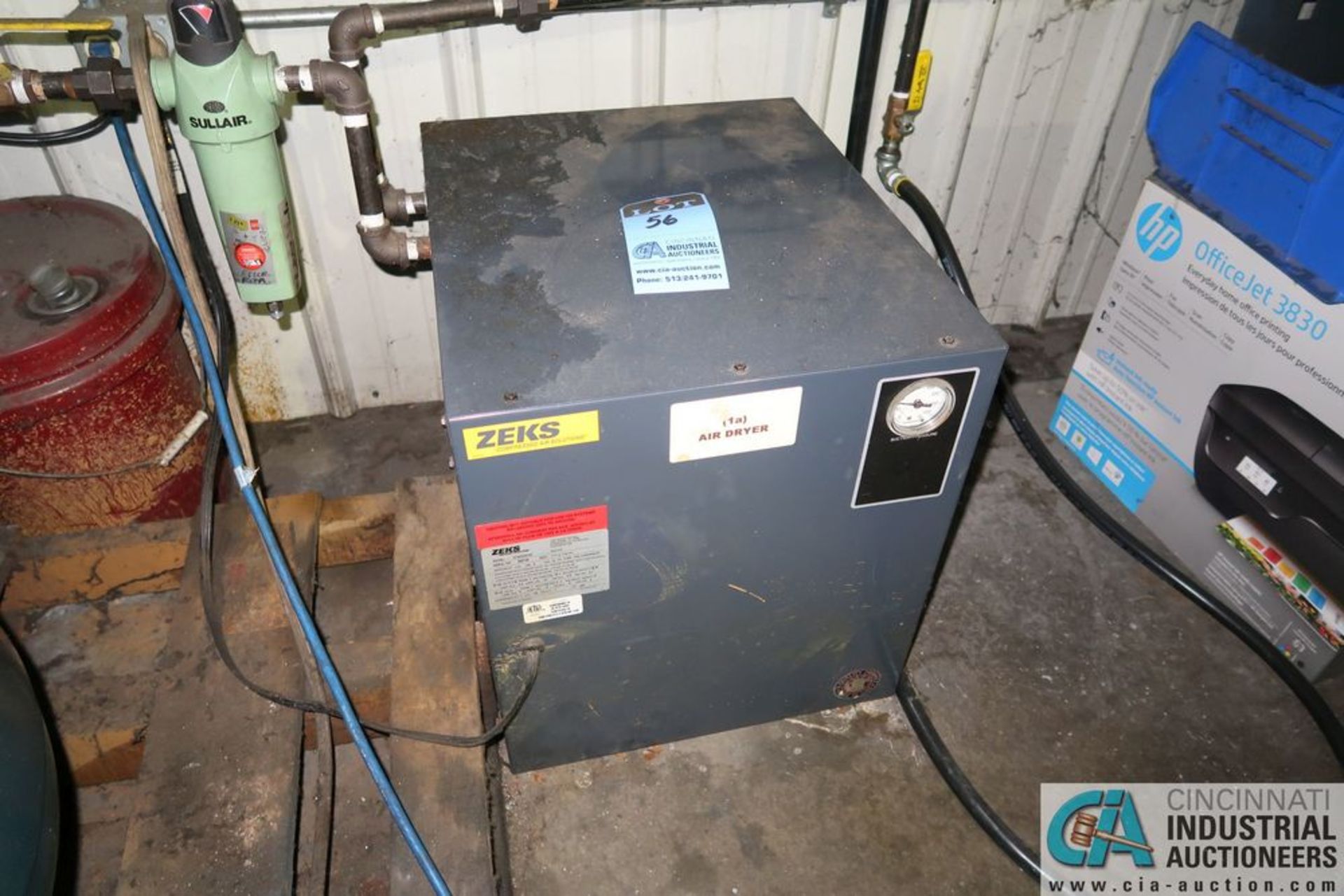 ****ZEKS MODEL HTA020A100 AIR DRYER; S/N 280736 **LOADING FEE DUE THE "ERRA" GRINER ENG. $25.00, - Image 3 of 4