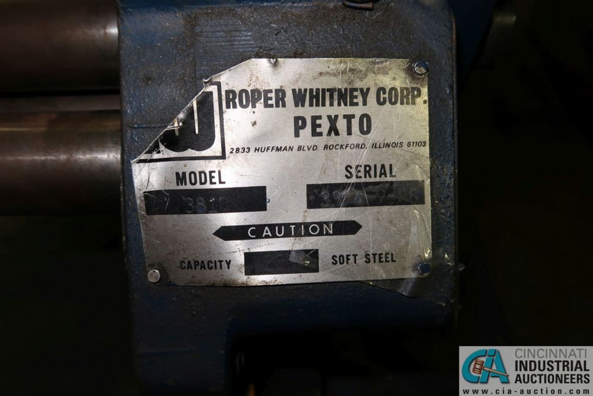 22 GA. X 36" PEXTO MODEL 381D HAND SLIP ROLL; S/N 3384-9-88, 2" ROLLERS **LOADING FEE DUE THE "ERRA" - Image 5 of 5